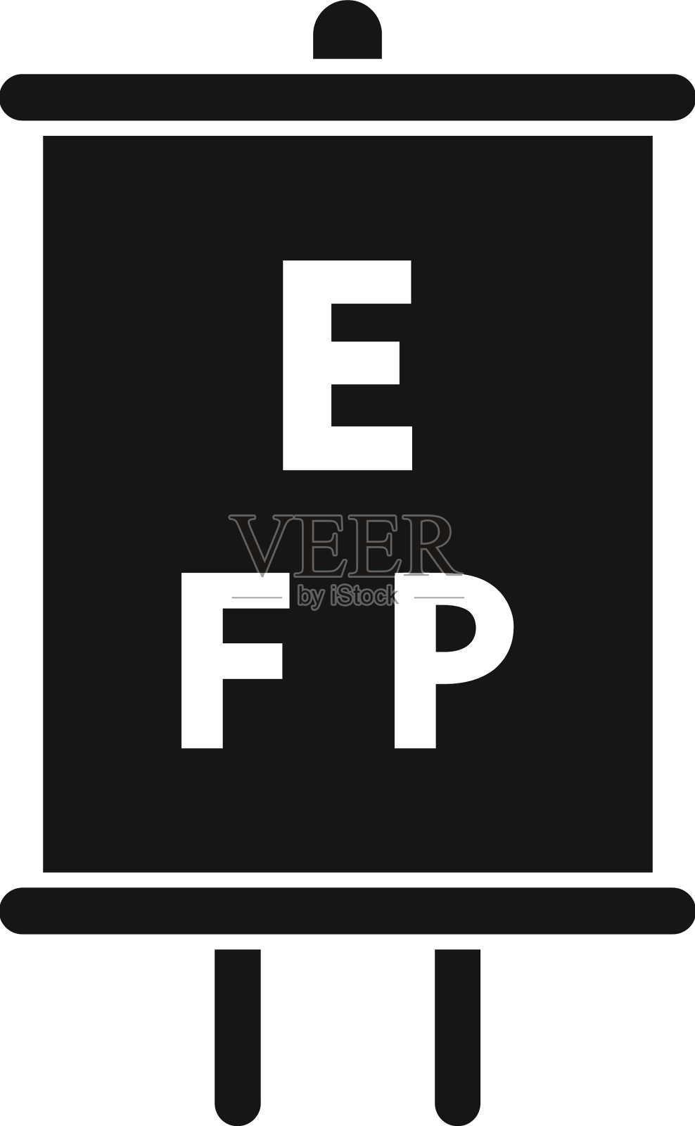 眼睛测试横幅图标简单的光学诊所图标素材