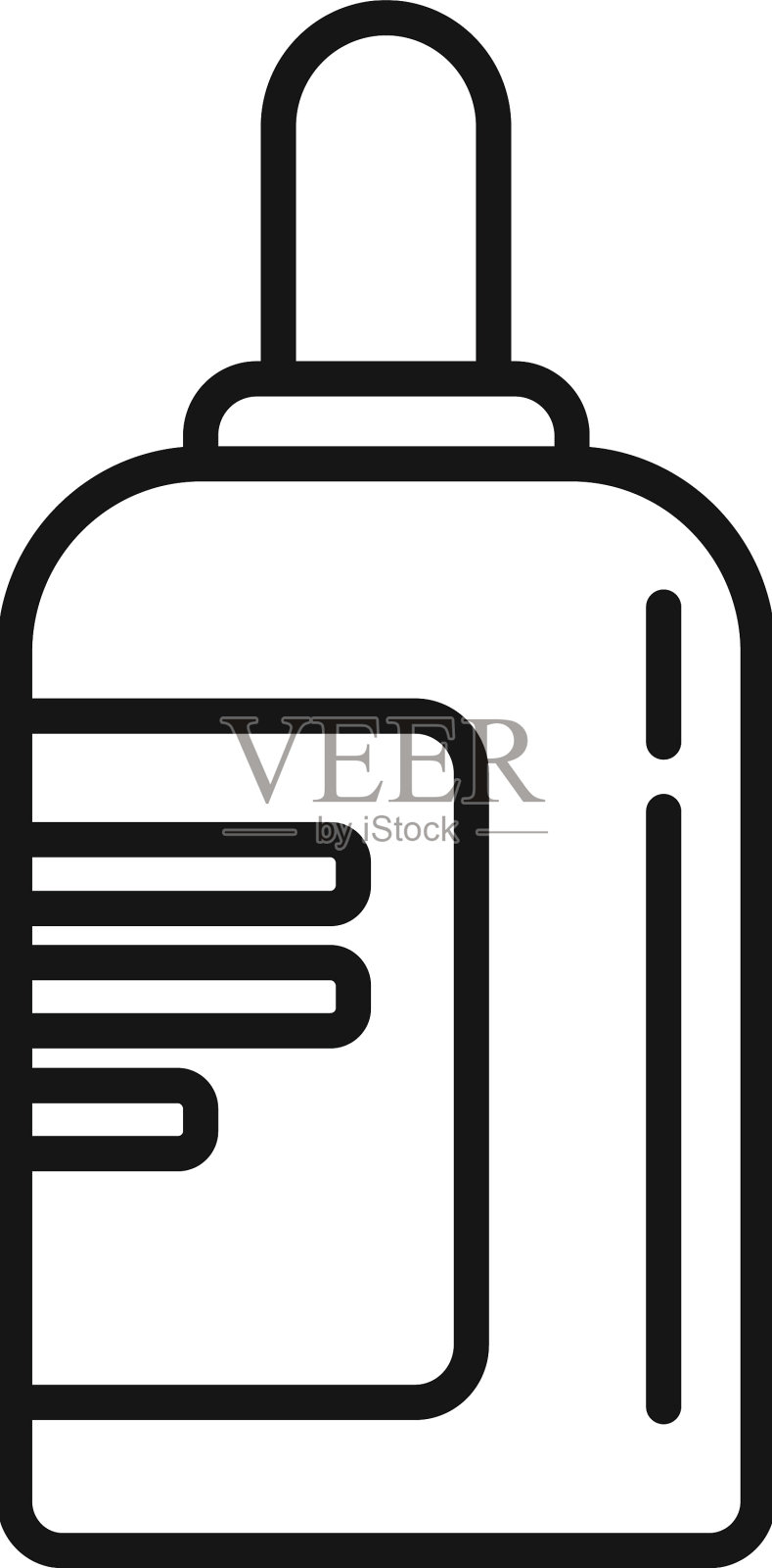 眼睛瓶图标轮廓眼睛测试图标素材