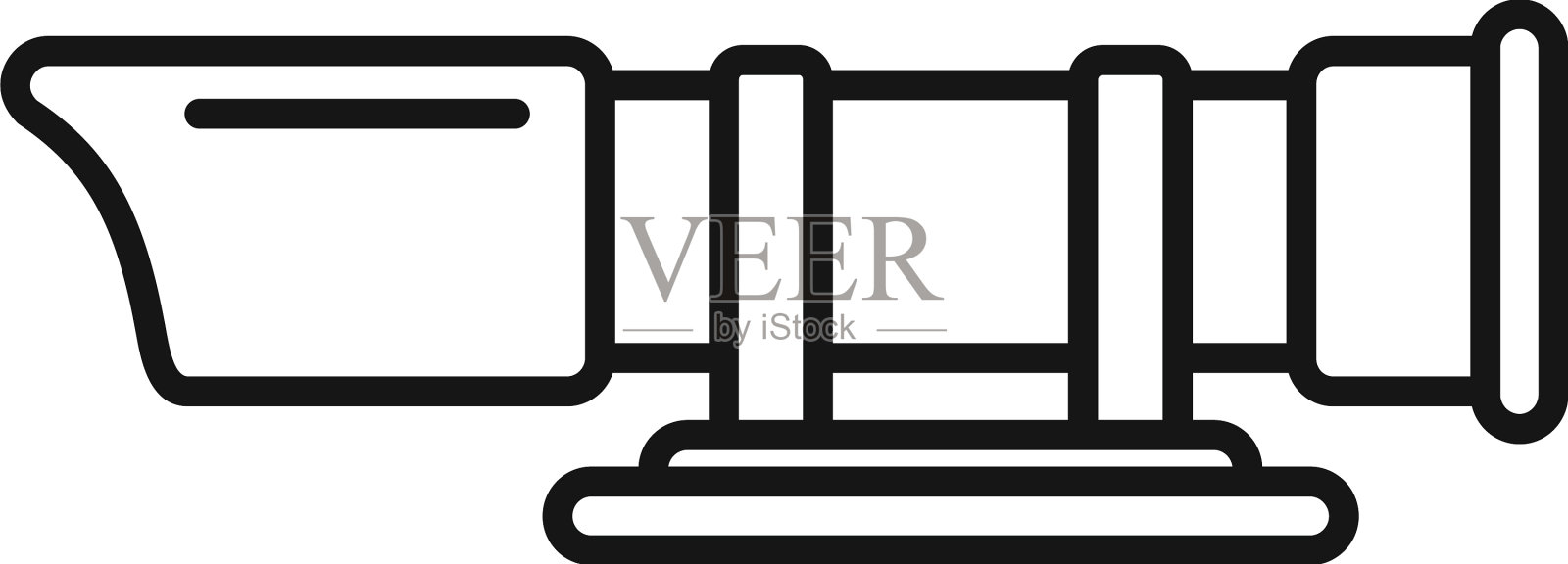 钢瞄准镜图标轮廓步枪枪图标素材