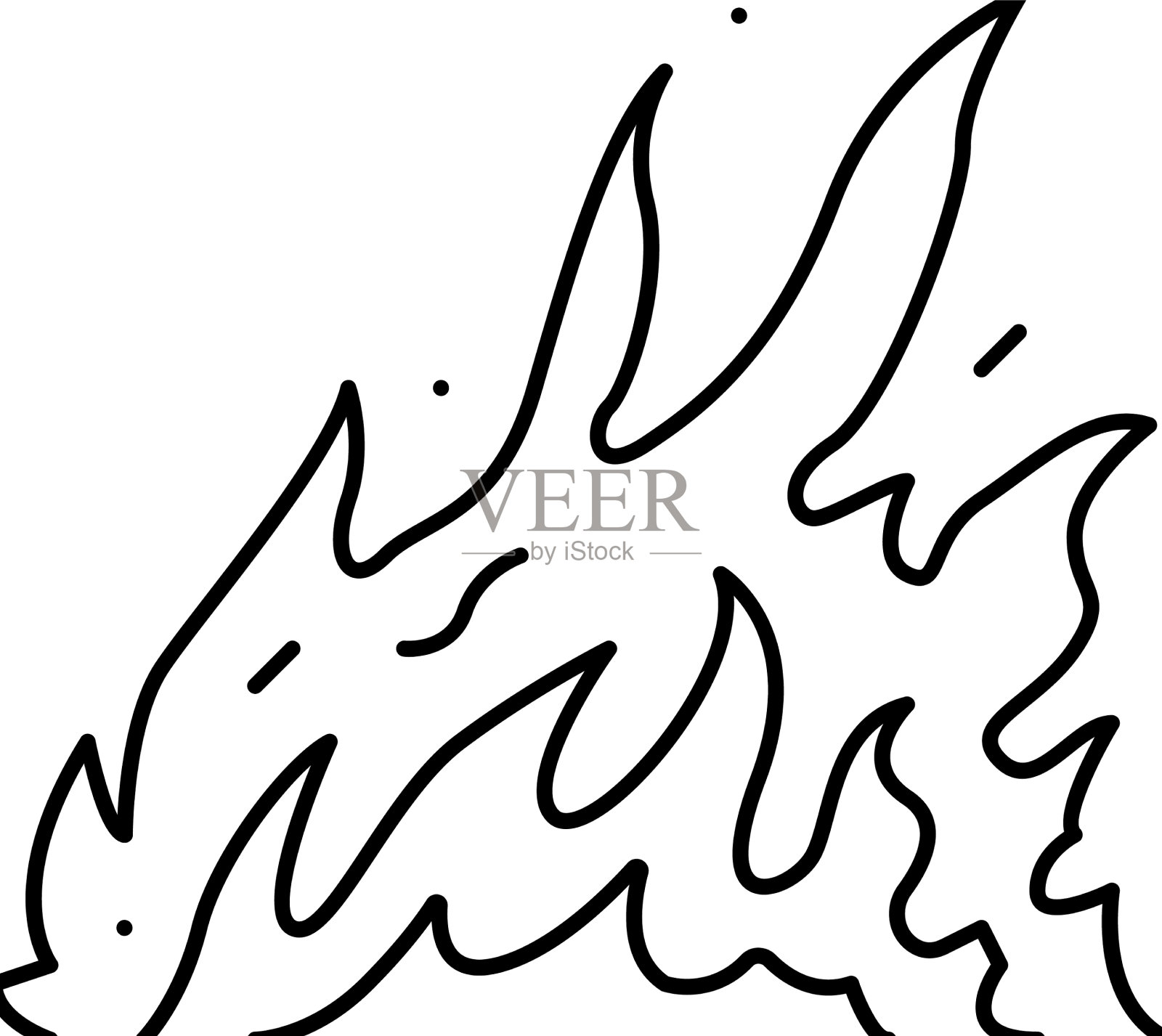 火焰火线图标设计元素图片