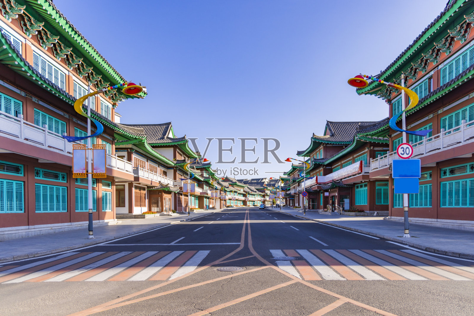 中式韩式传统建筑照片摄影图片