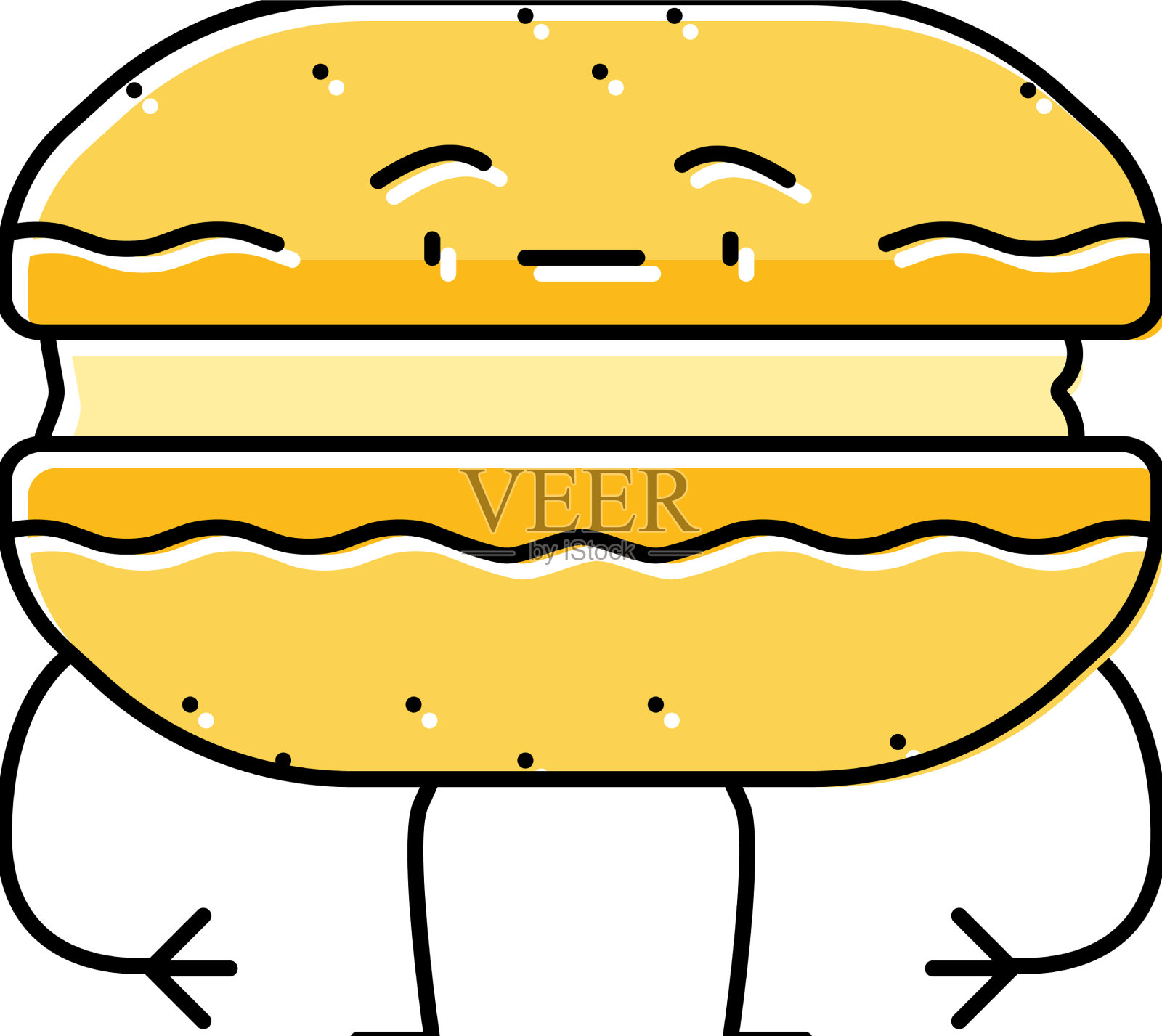 马卡龙甜点人物颜色图标设计元素图片