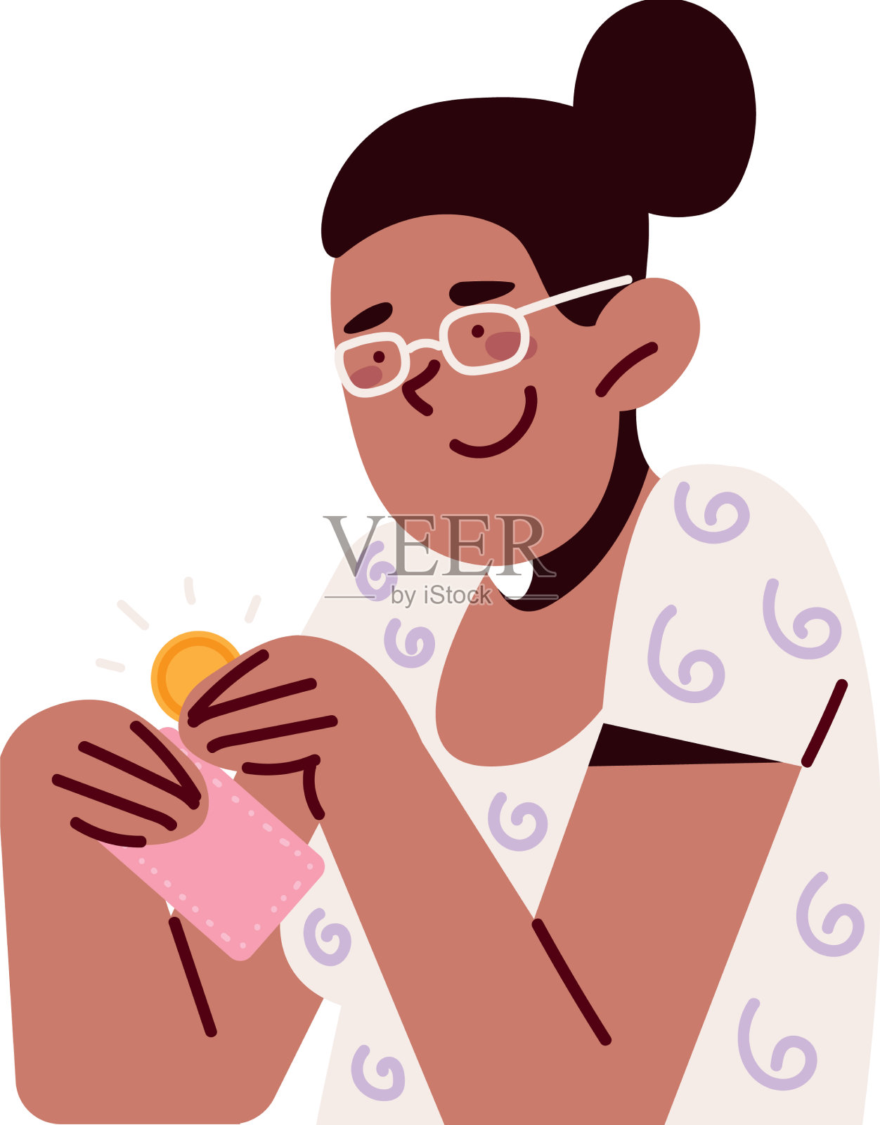 女人存钱设计元素图片