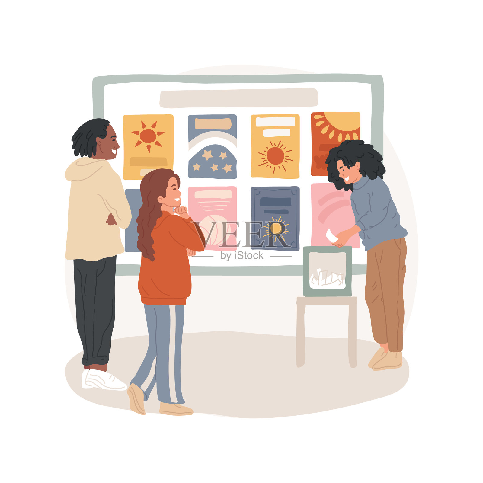 选择封面孤立漫画设计元素图片