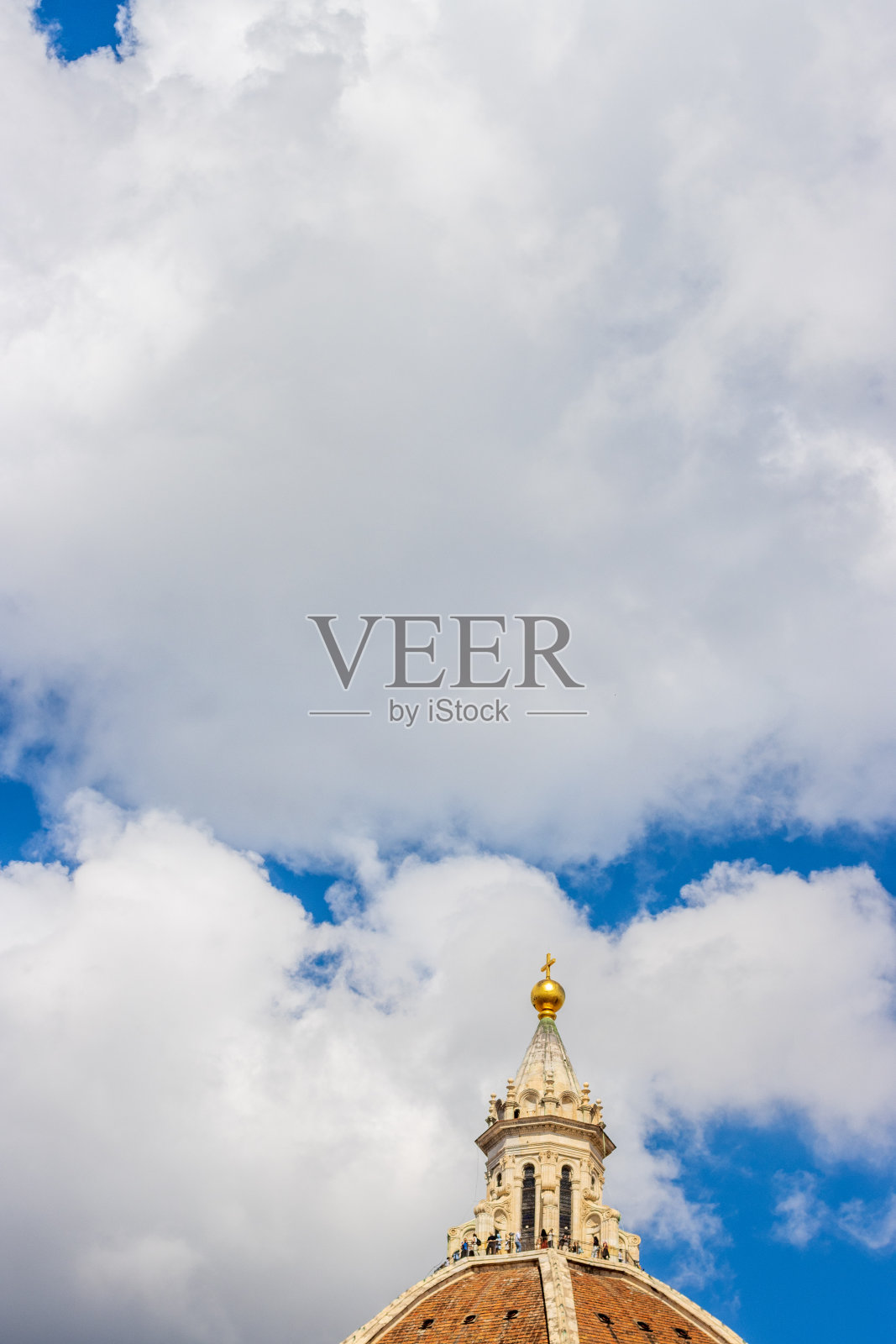 意大利佛罗伦萨托斯卡纳的圣玛丽亚大教堂尖顶照片摄影图片