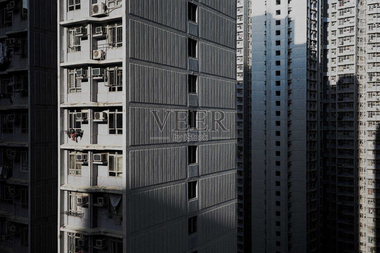 香港人口密集，住宅建筑密集照片摄影图片