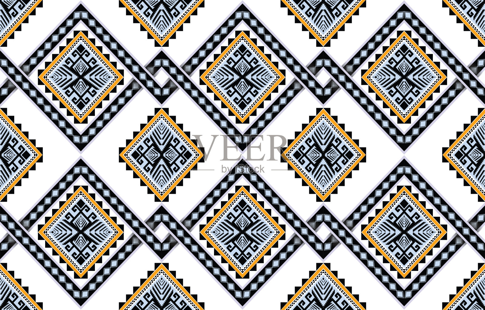 抽象民族几何图案向量。本土非洲裔美国人墨西哥阿兹特克母题和波西米亚图案向量元素。设计为背景，壁纸，印刷，包装，瓷砖。插画图片素材