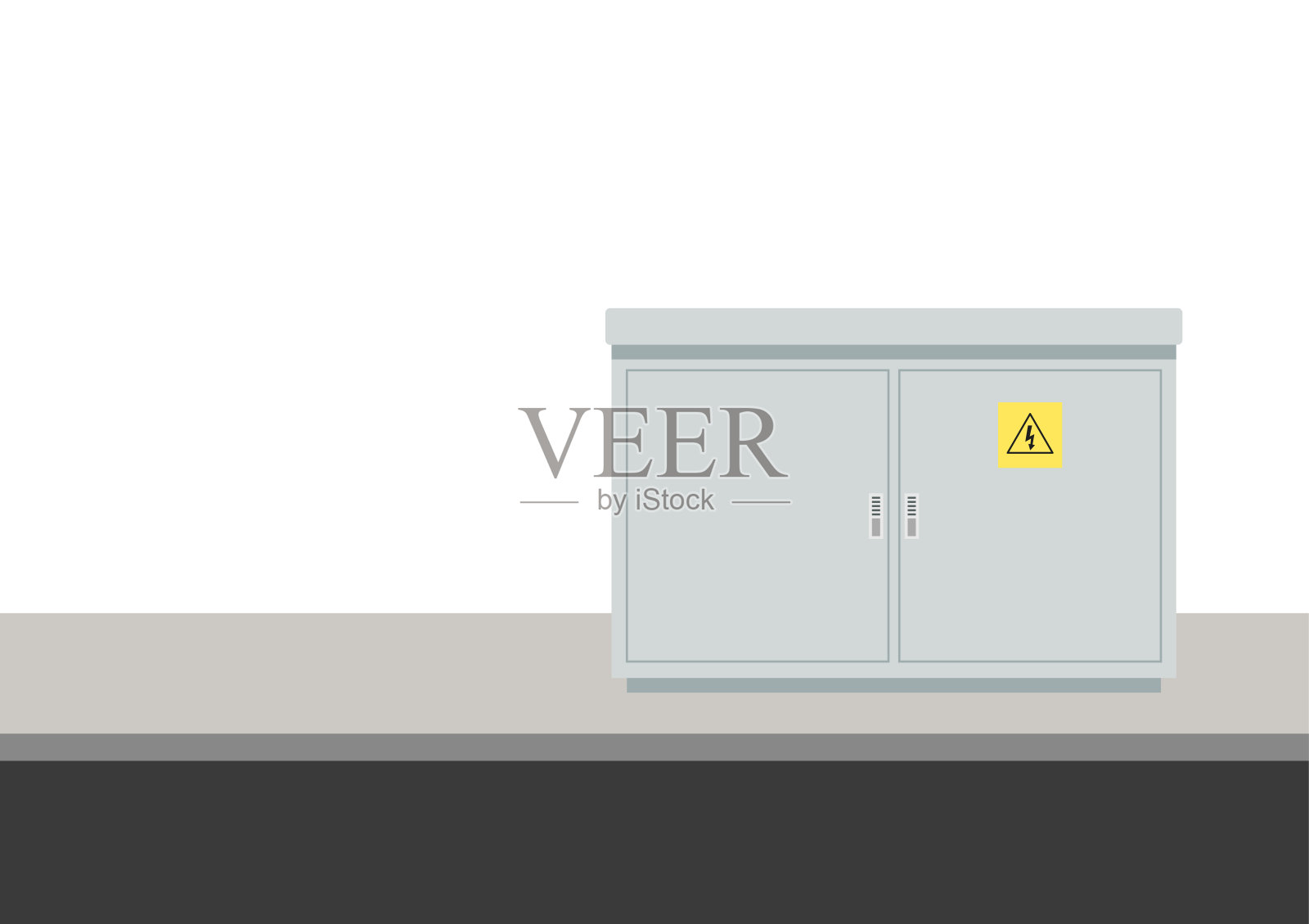 电控箱卡通矢量。文本的空闲空间。墙纸。副本的空间。插画图片素材