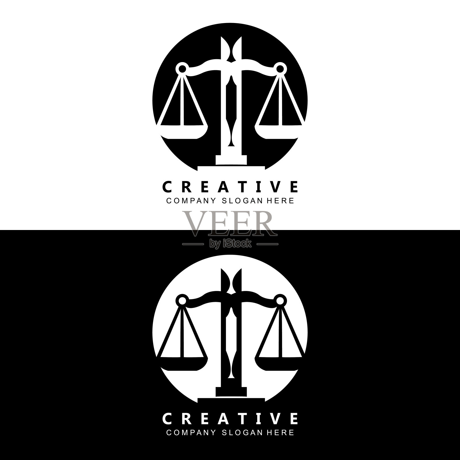 法律天平矢量设计，适用于典当行品牌、法律、律师、金融机构插画图片素材