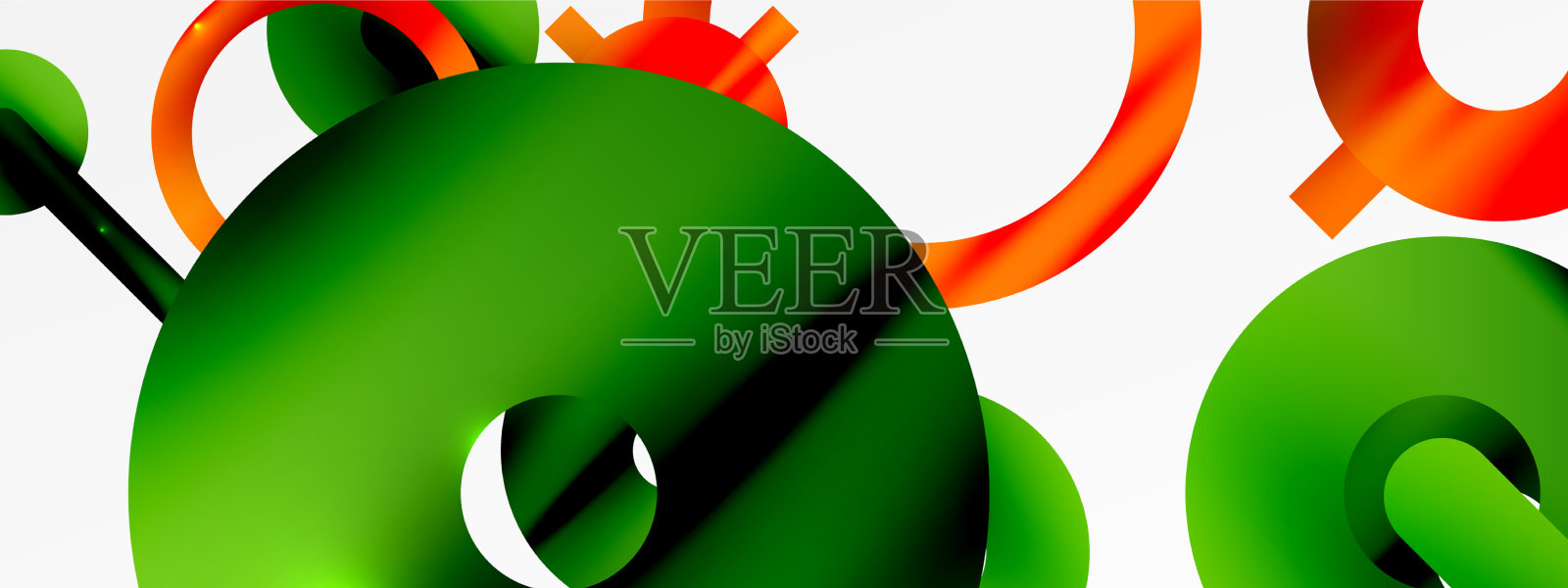 圆形构图抽象背景新潮插画图片素材