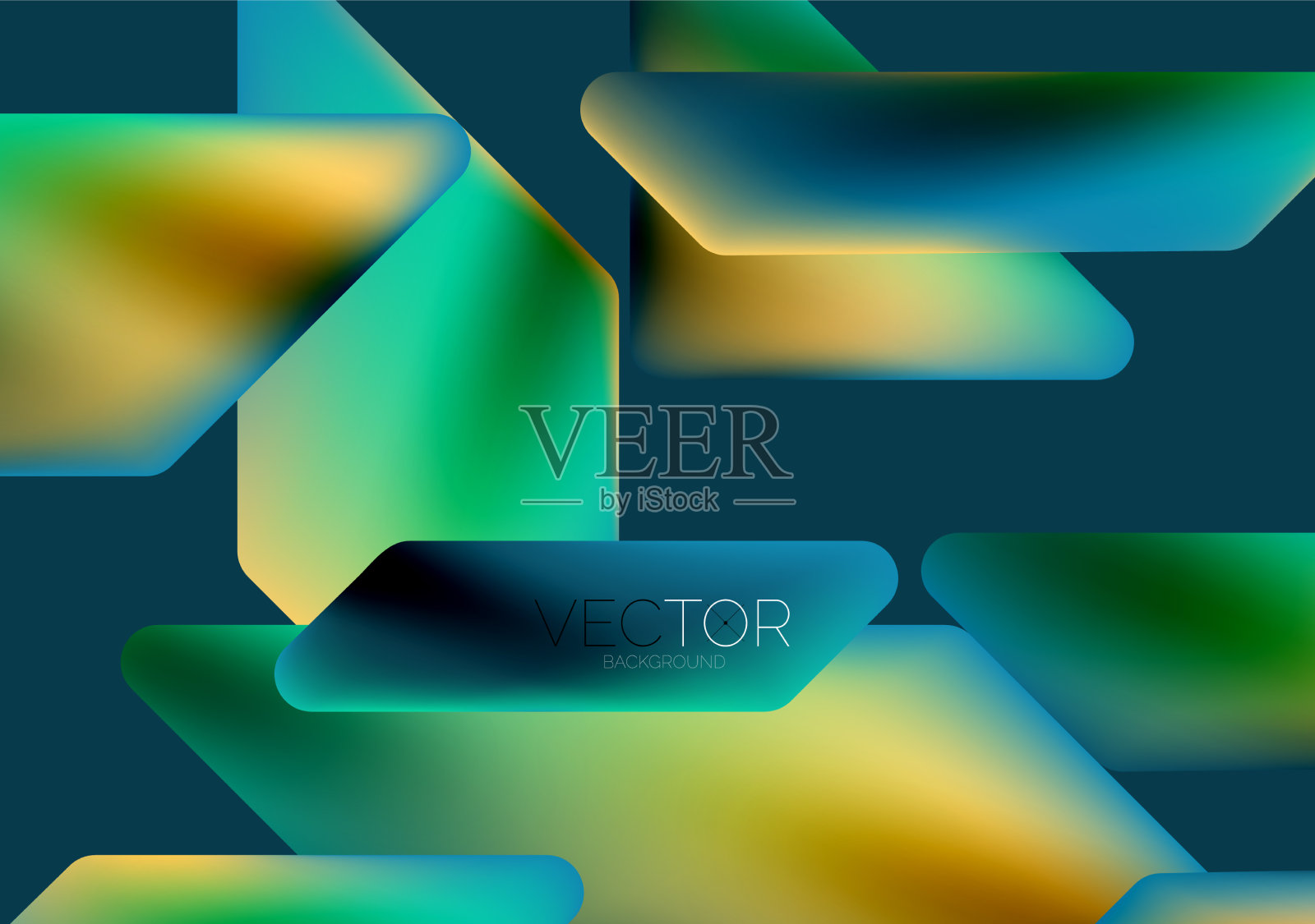 流体色彩动态几何形状抽象插画图片素材