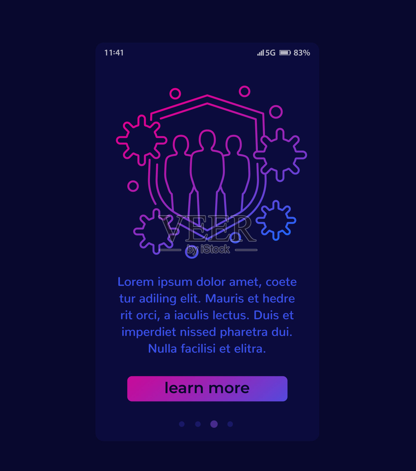 免疫系统和免疫移动横幅与线图标插画图片素材