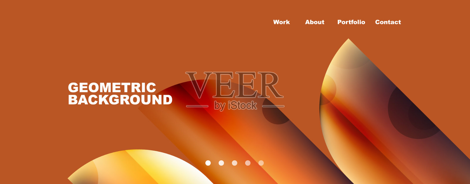 金属光泽的流体颜色与几何插画图片素材