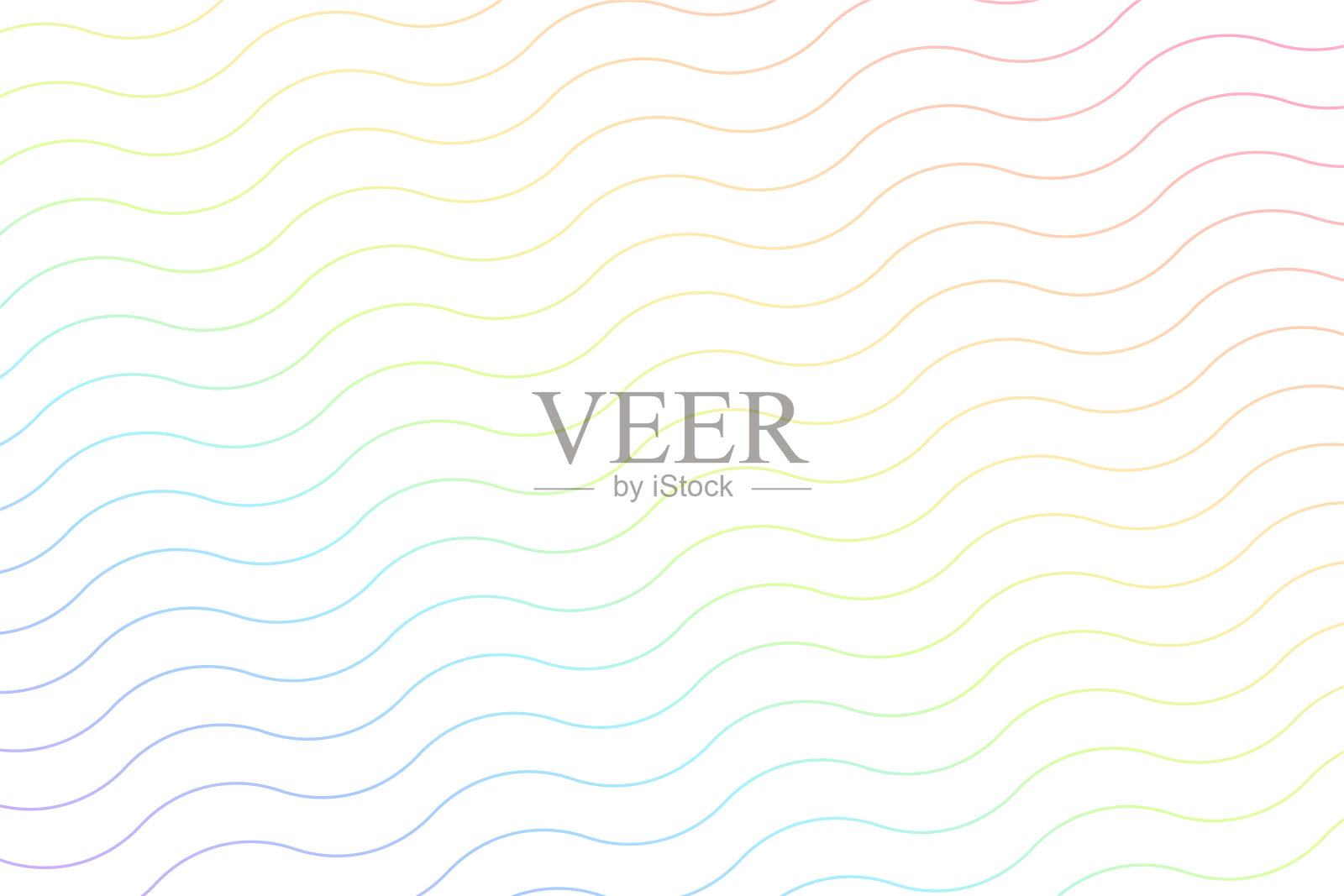 线条风格的波浪图案彩色背景插画图片素材