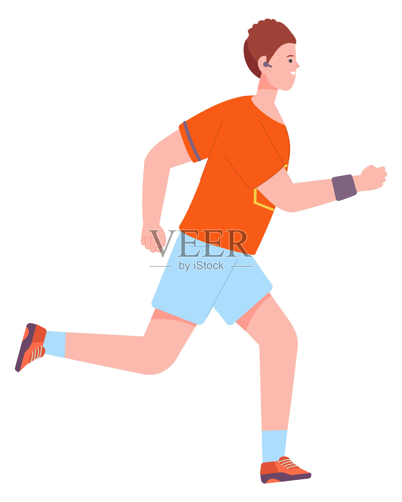 人跑步。为马拉松做准备的运动员。人锻炼插画图片素材