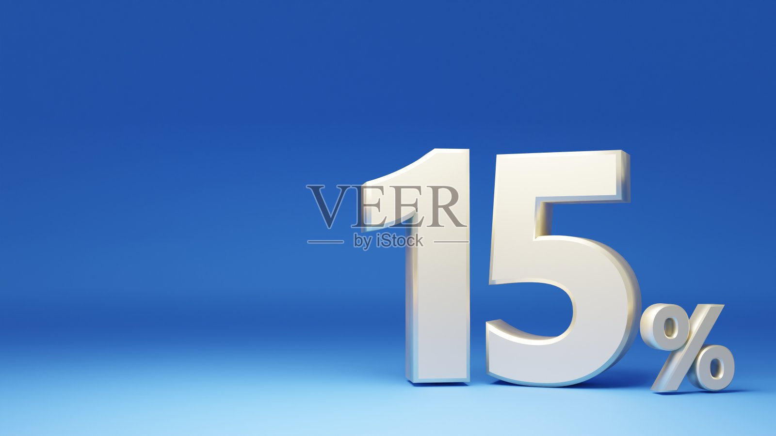 3 d渲染。15%的促销。照片摄影图片