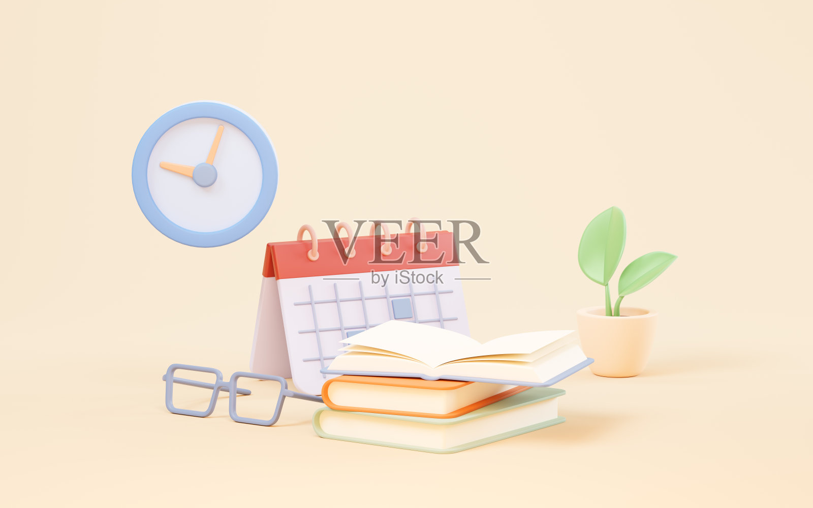 漫画风格的书，3d渲染。照片摄影图片