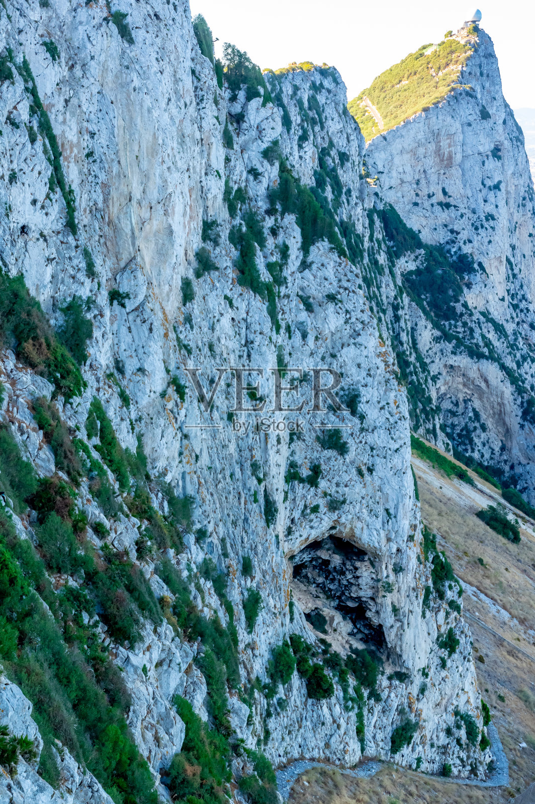 从直布罗陀欧罗巴角岩石观看照片摄影图片