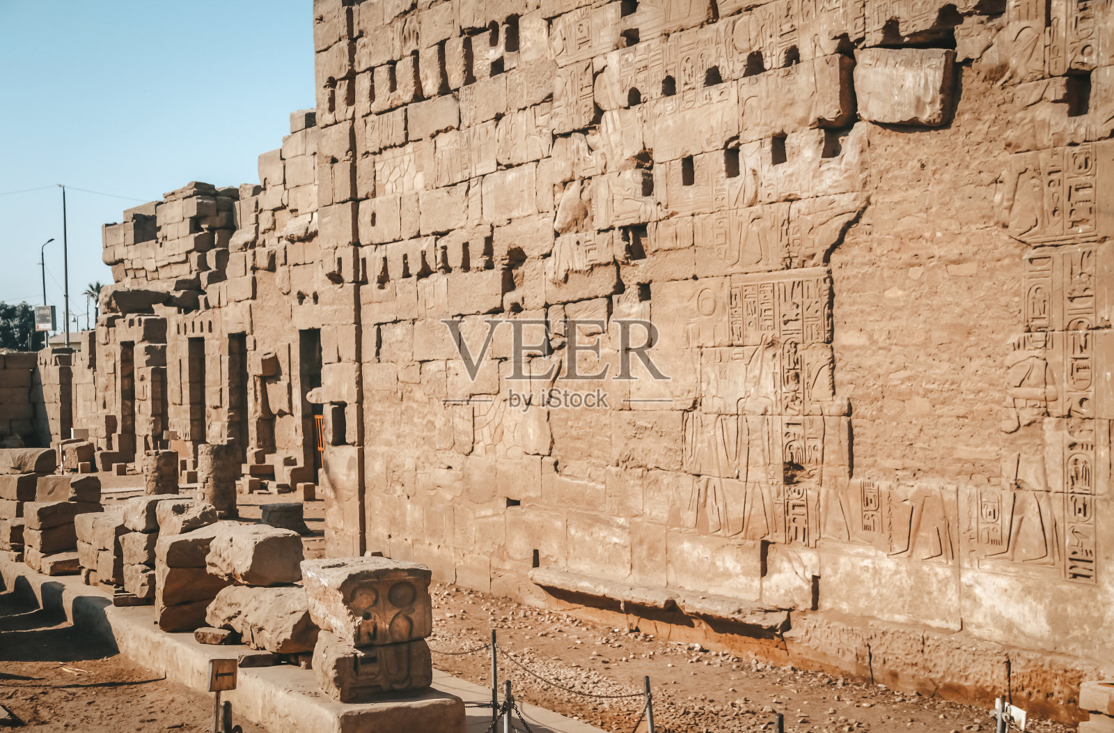 埃及卡纳克神庙遗址，卢克索最大的露天博物馆照片摄影图片