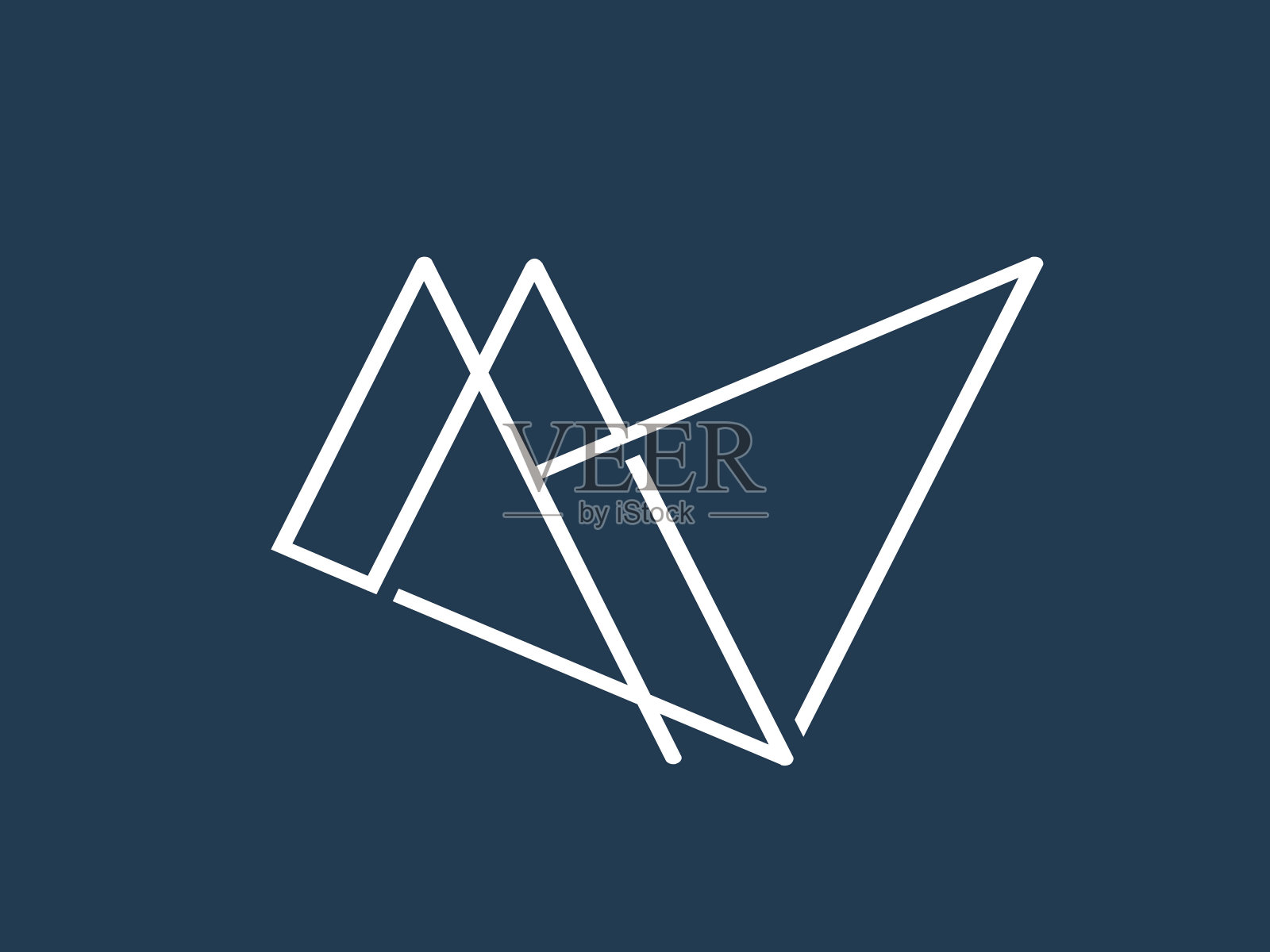 MA、AM字母组合标志。交错的抽象字母a，字母m。几何字体图标。插画图片素材