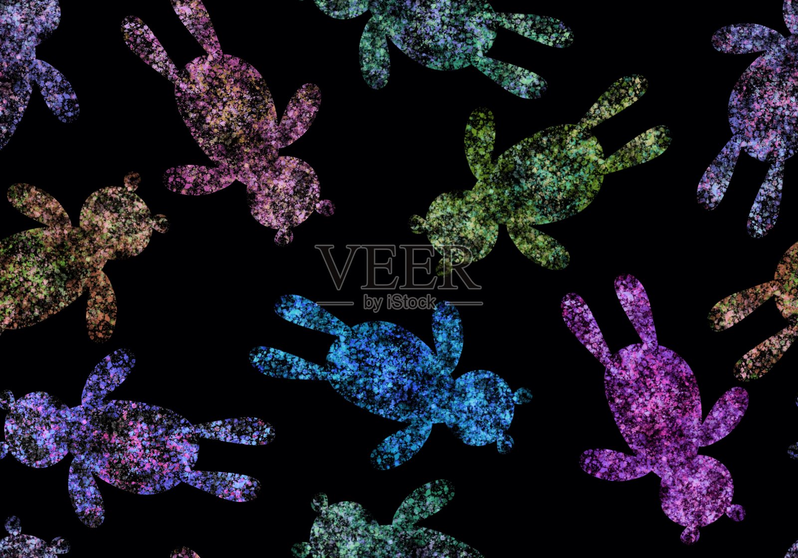 动物熊无缝图案的包装纸和孩子插画图片素材