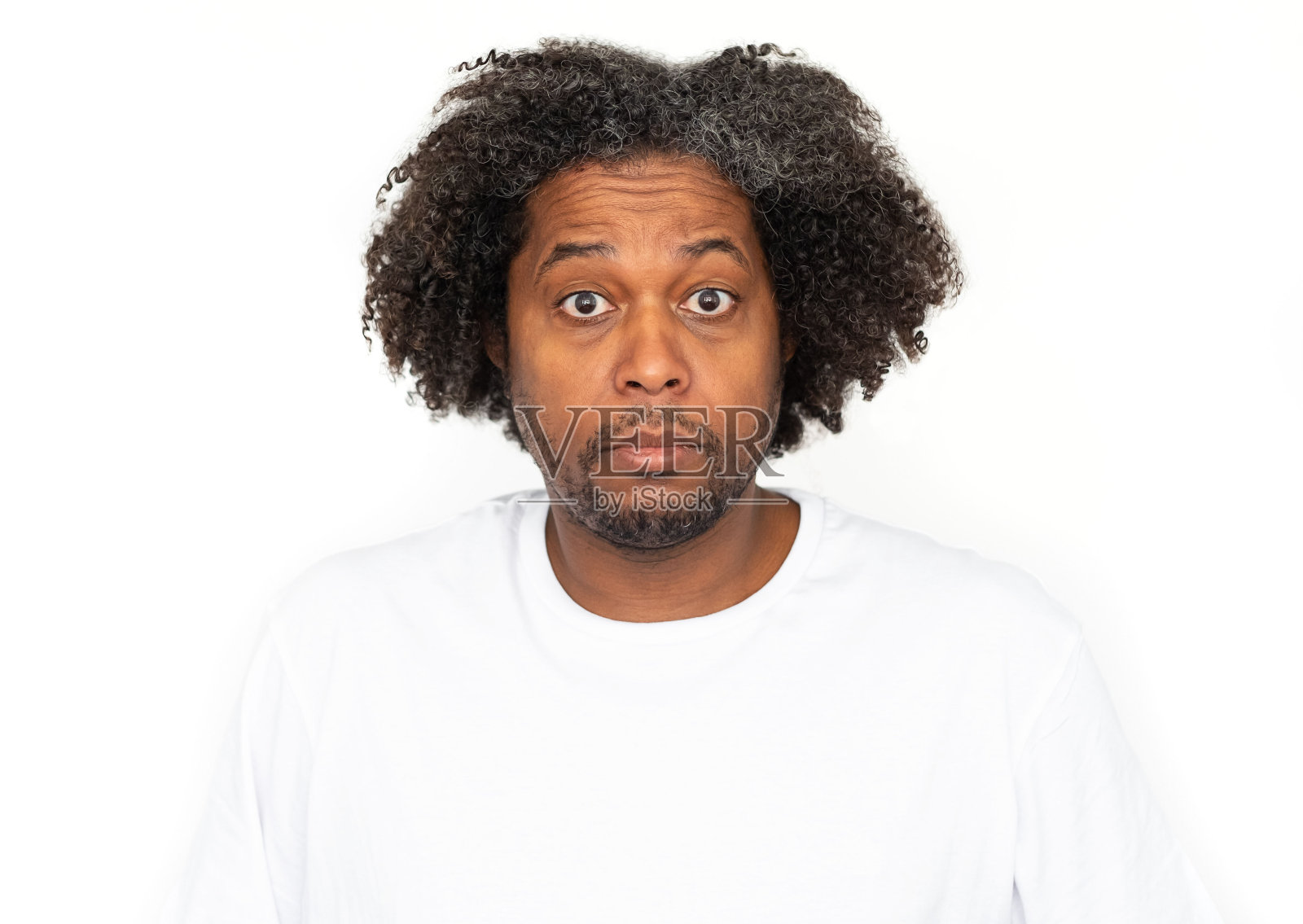 震惊的非裔美国人的肖像照片摄影图片