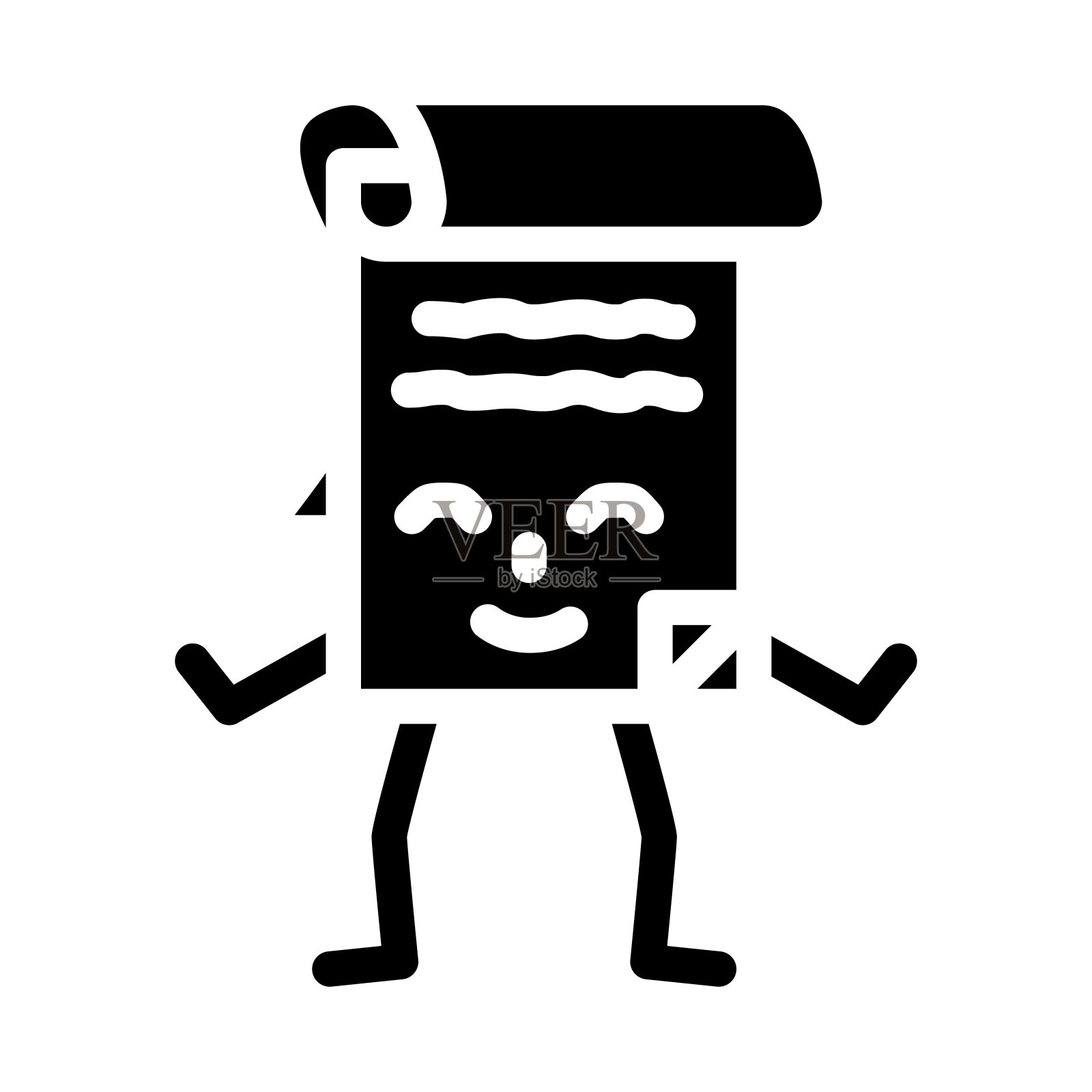 笔记本文具字符字形图标矢量插图插画图片素材