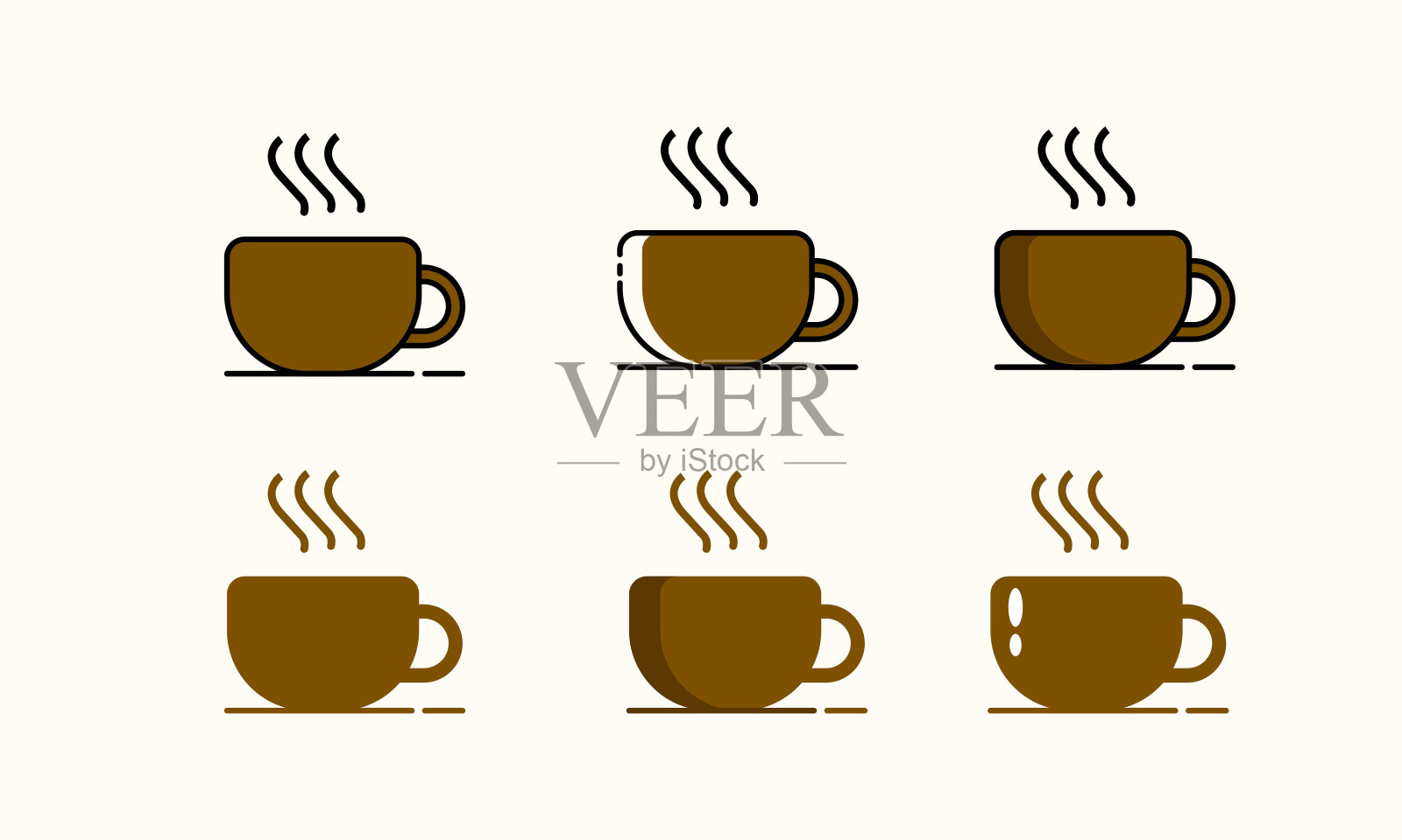 咖啡图标套装插画图片素材