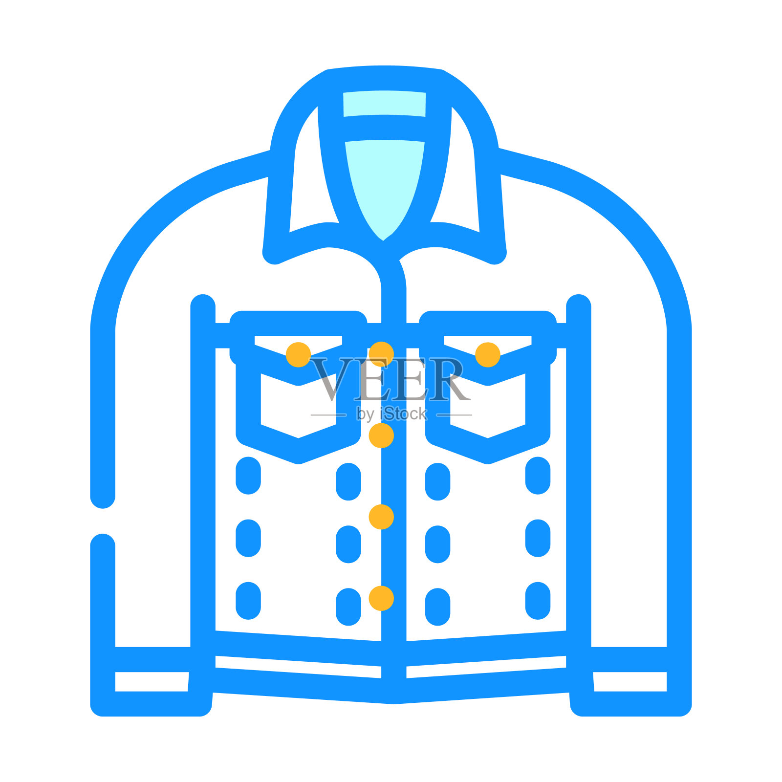 夹克牛仔颜色图标矢量插图插画图片素材