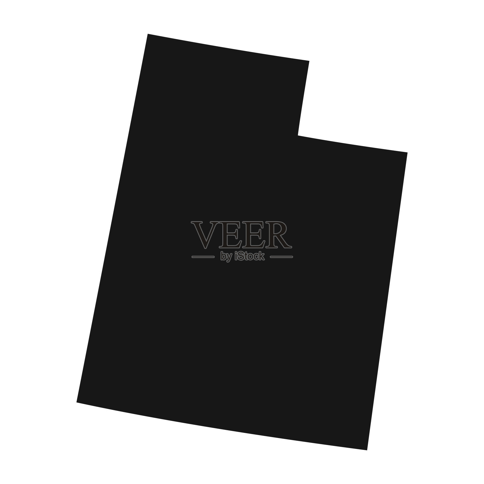 犹他州边界的剪影插画图片素材