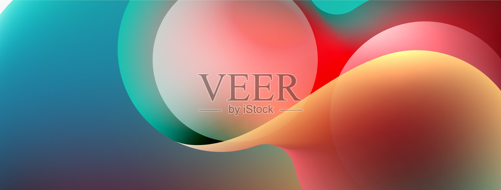 流体抽象背景圆形和圆形插画图片素材