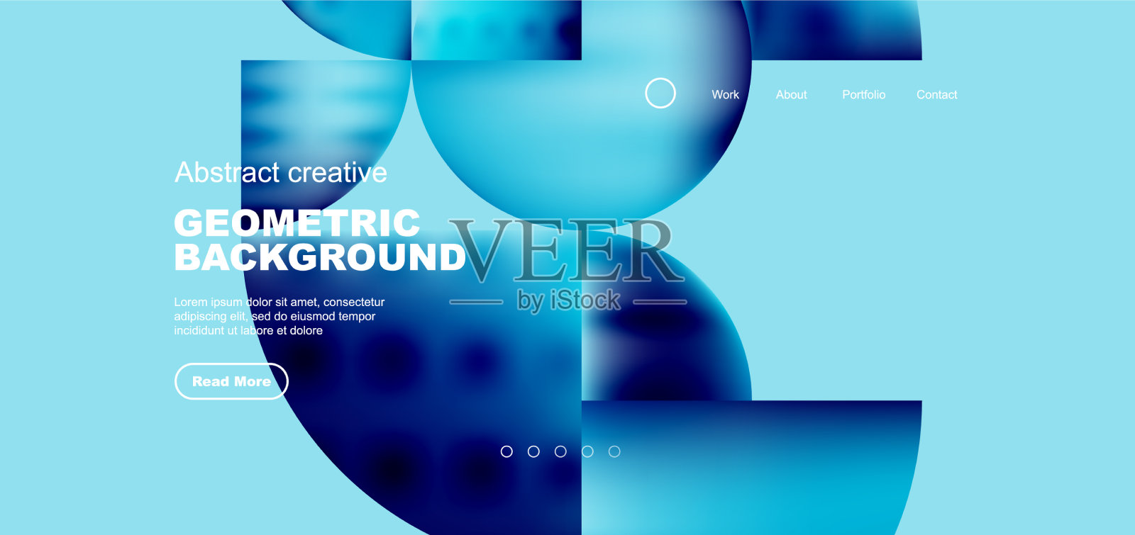 圆形抽象背景与流体梯度插画图片素材