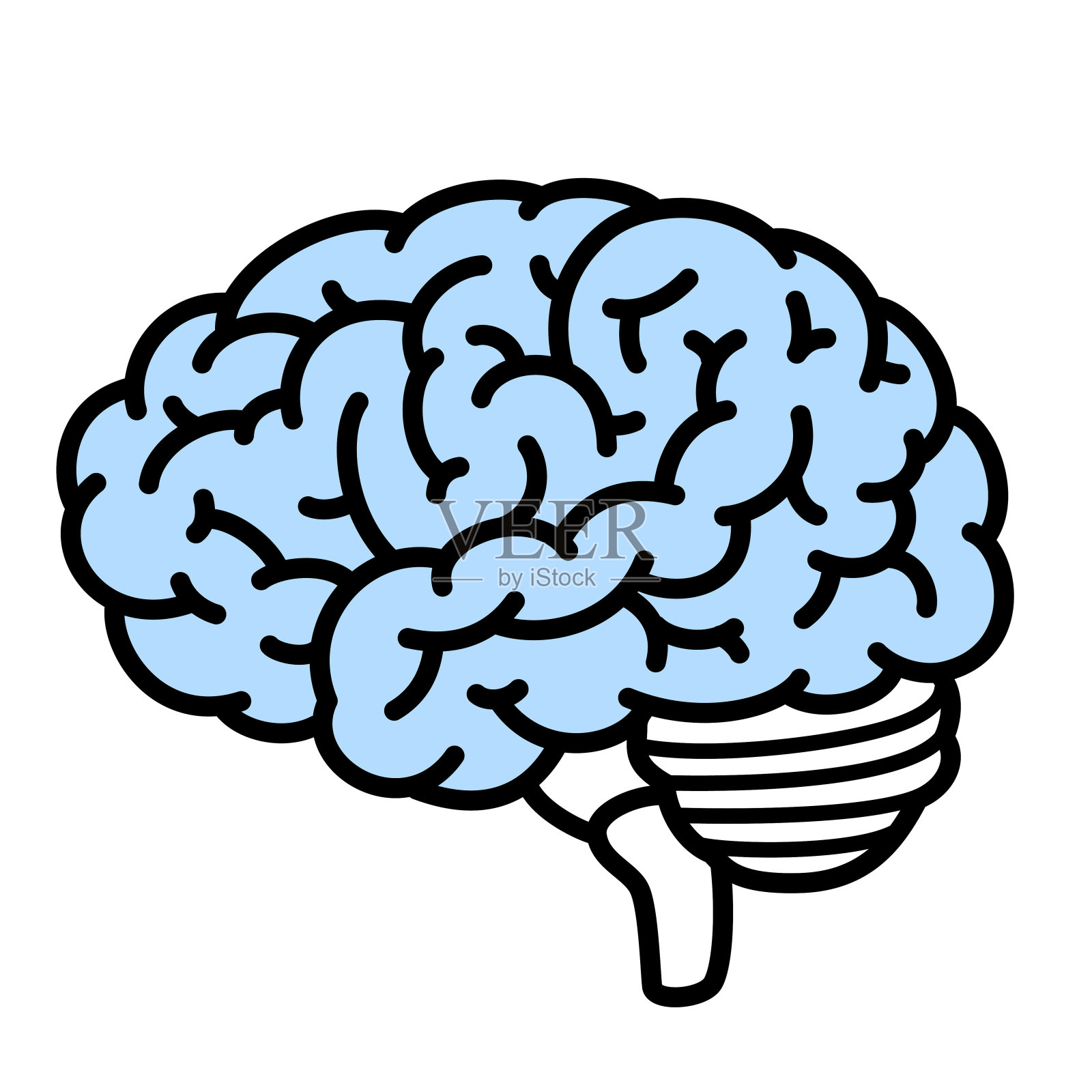 脑线艺术，矢量插图设计元素图片