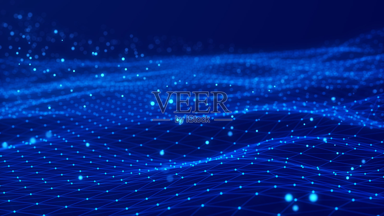 美丽的弯曲波在黑暗的背景。数字技术背景。网络的概念。3 d照片摄影图片