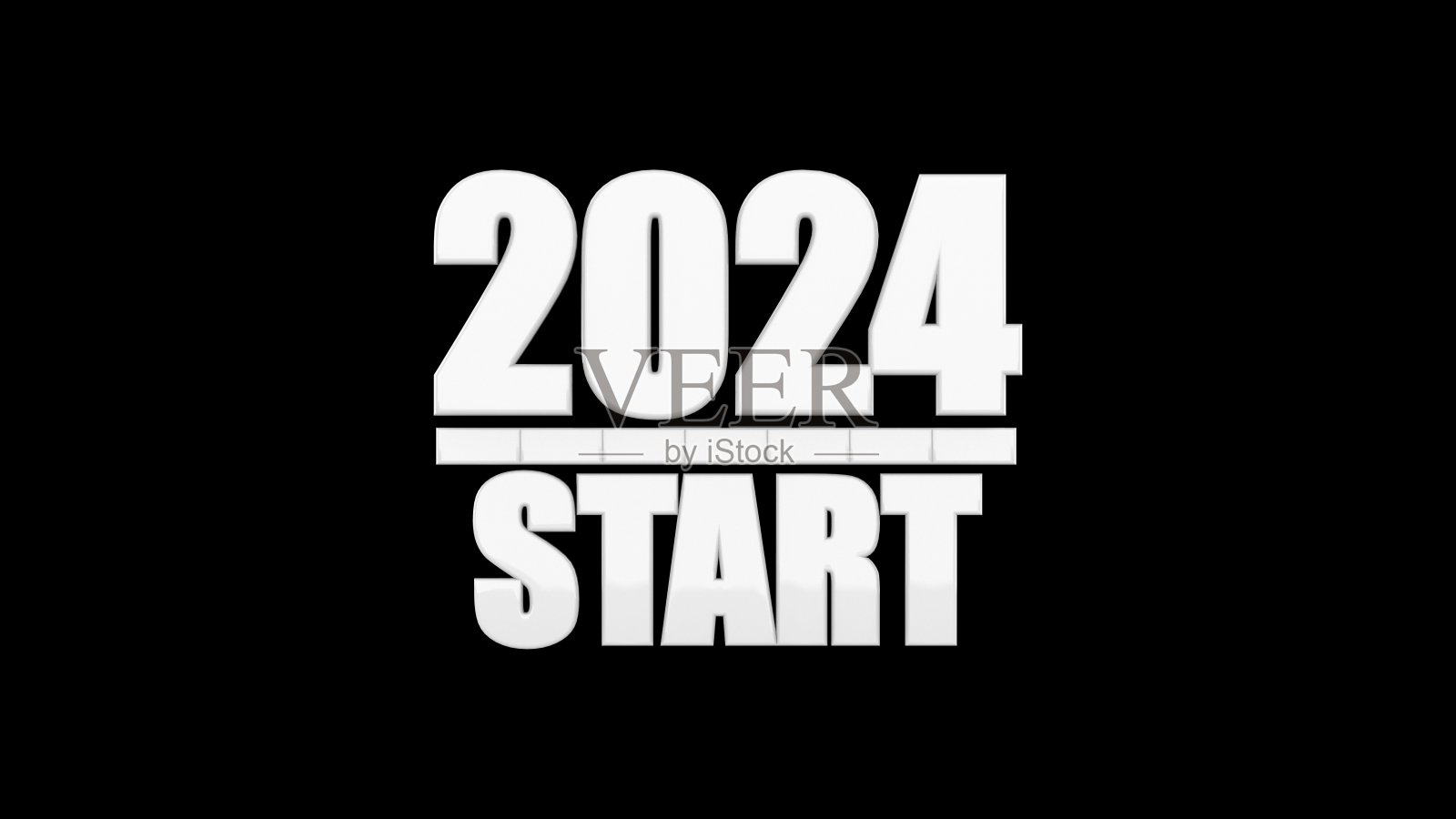 文字2024的3d渲染，有漂亮的背面视图照片摄影图片