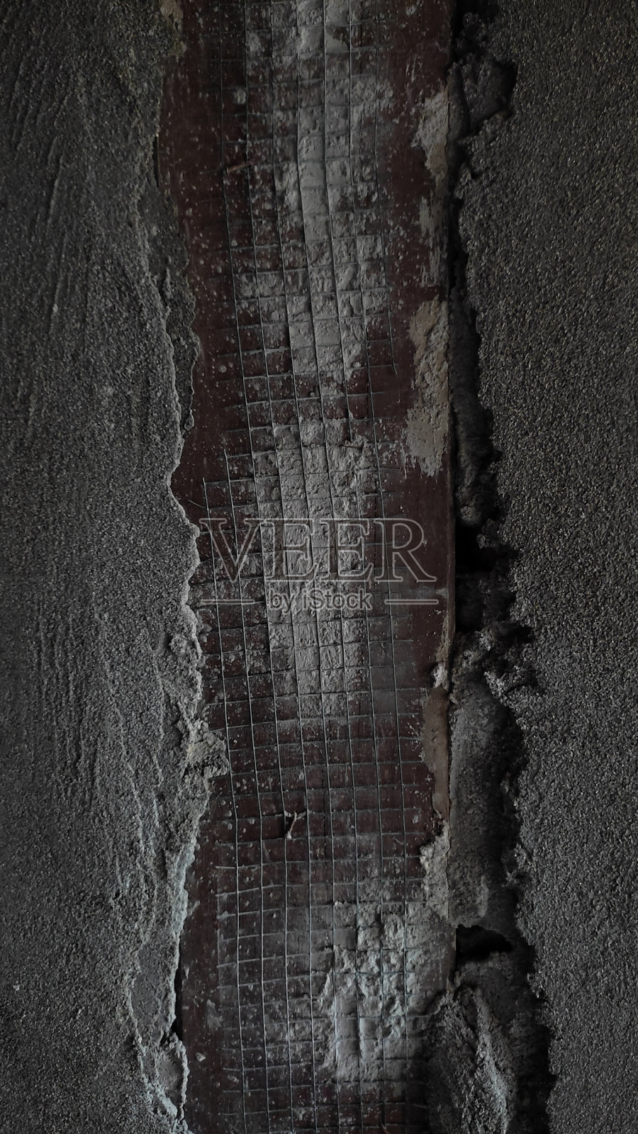 附在木柱上的墙照片摄影图片