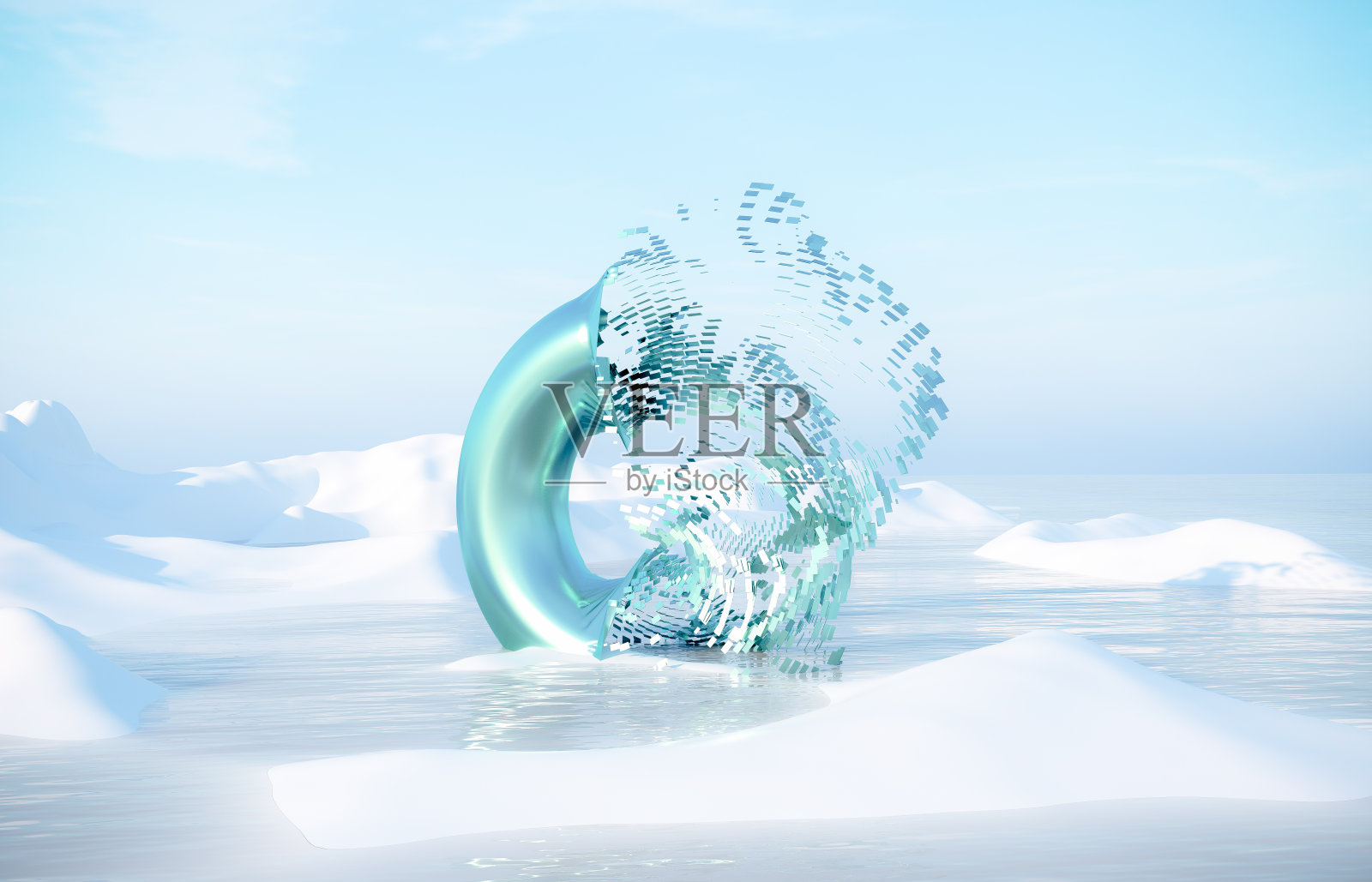 未来技术背景与抽象有机几何形状。照片摄影图片