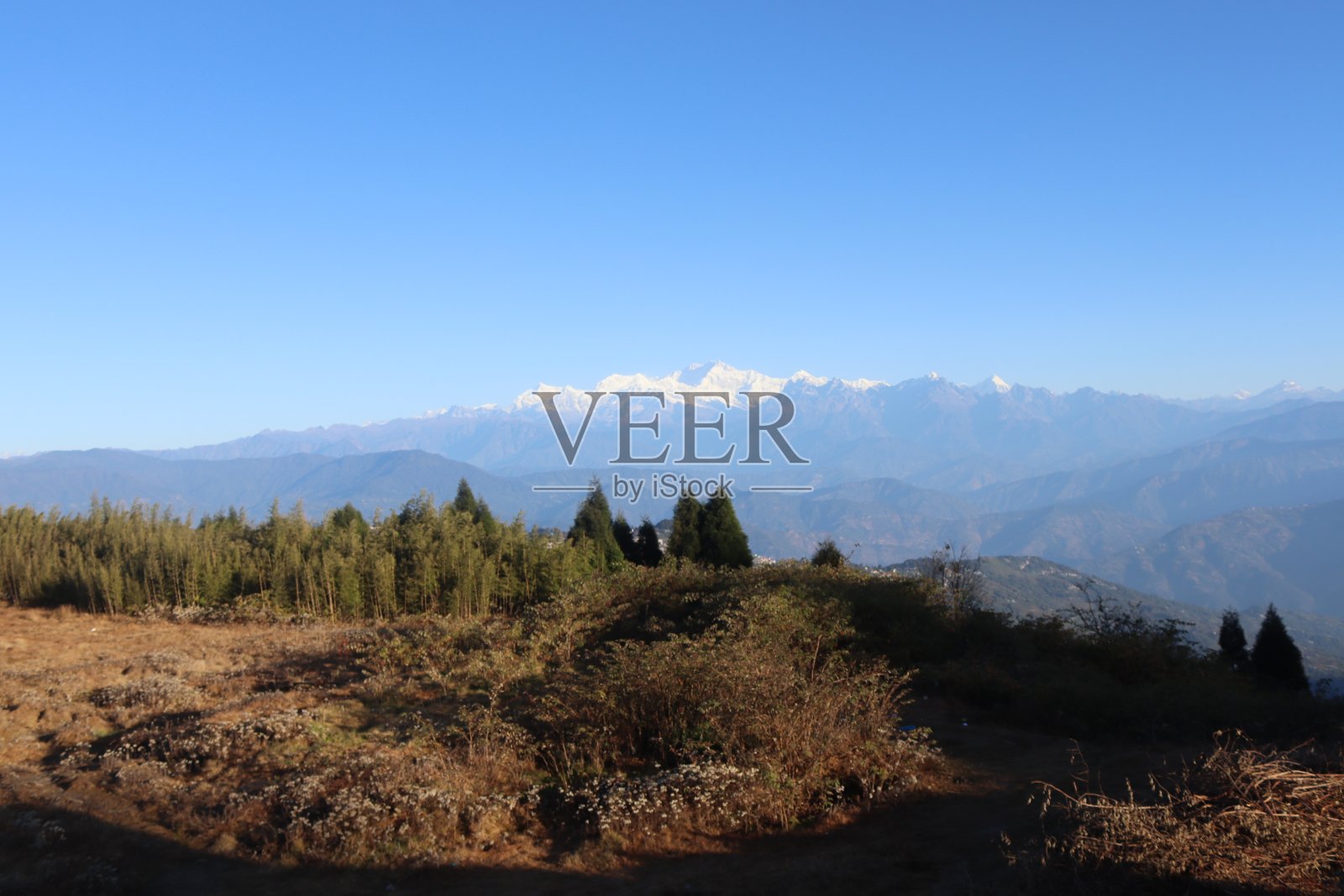 从山顶的天空，Somgo或Changu湖，印度照片摄影图片