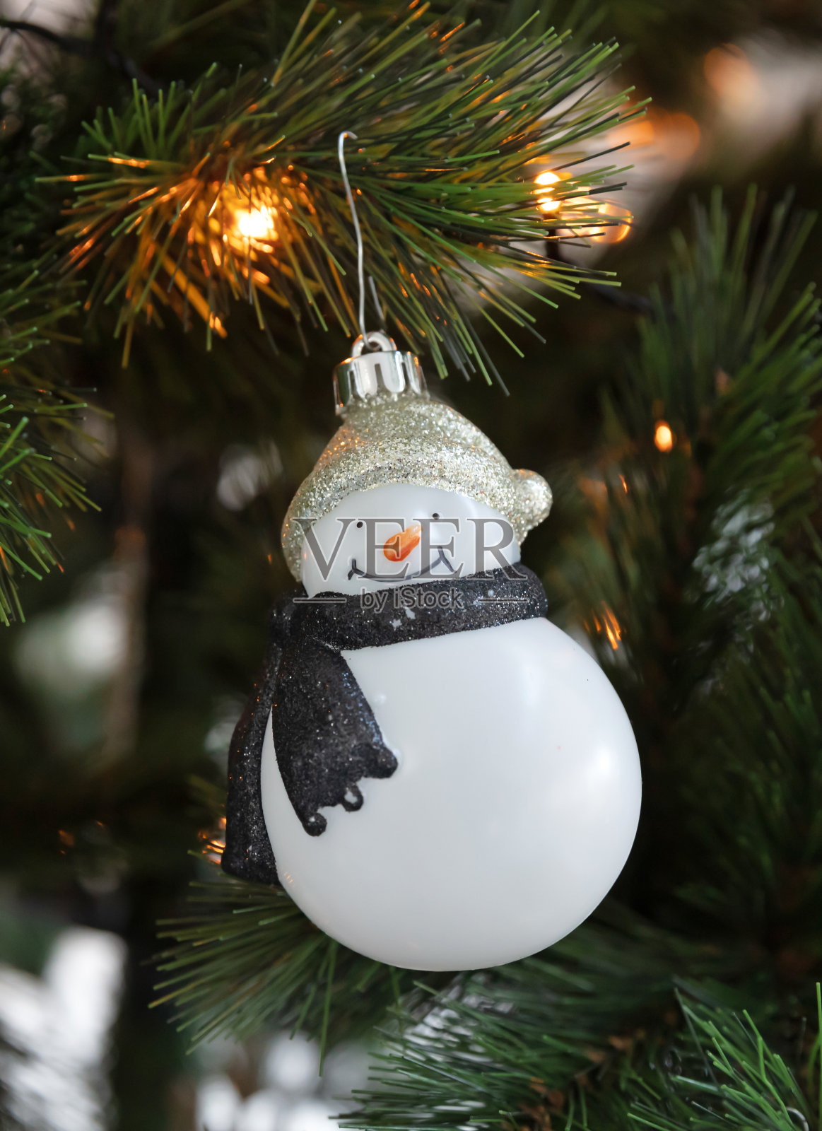 圣诞树装饰特写照片摄影图片