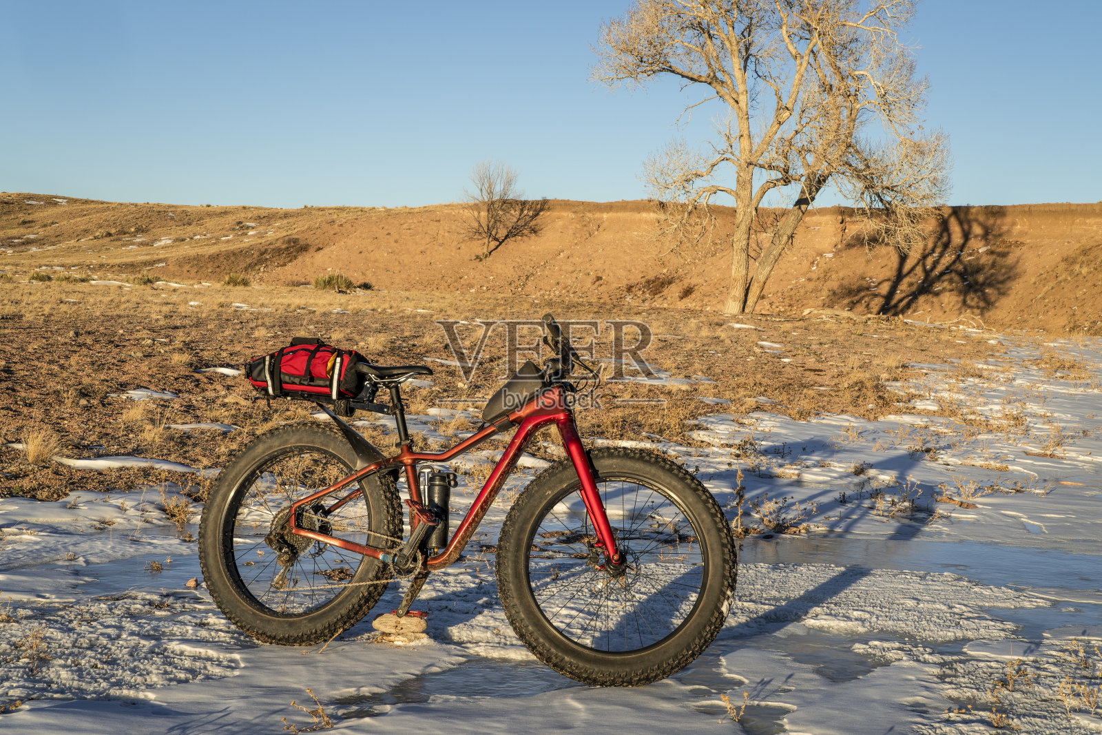 科罗拉多大草原上的胖山地车照片摄影图片