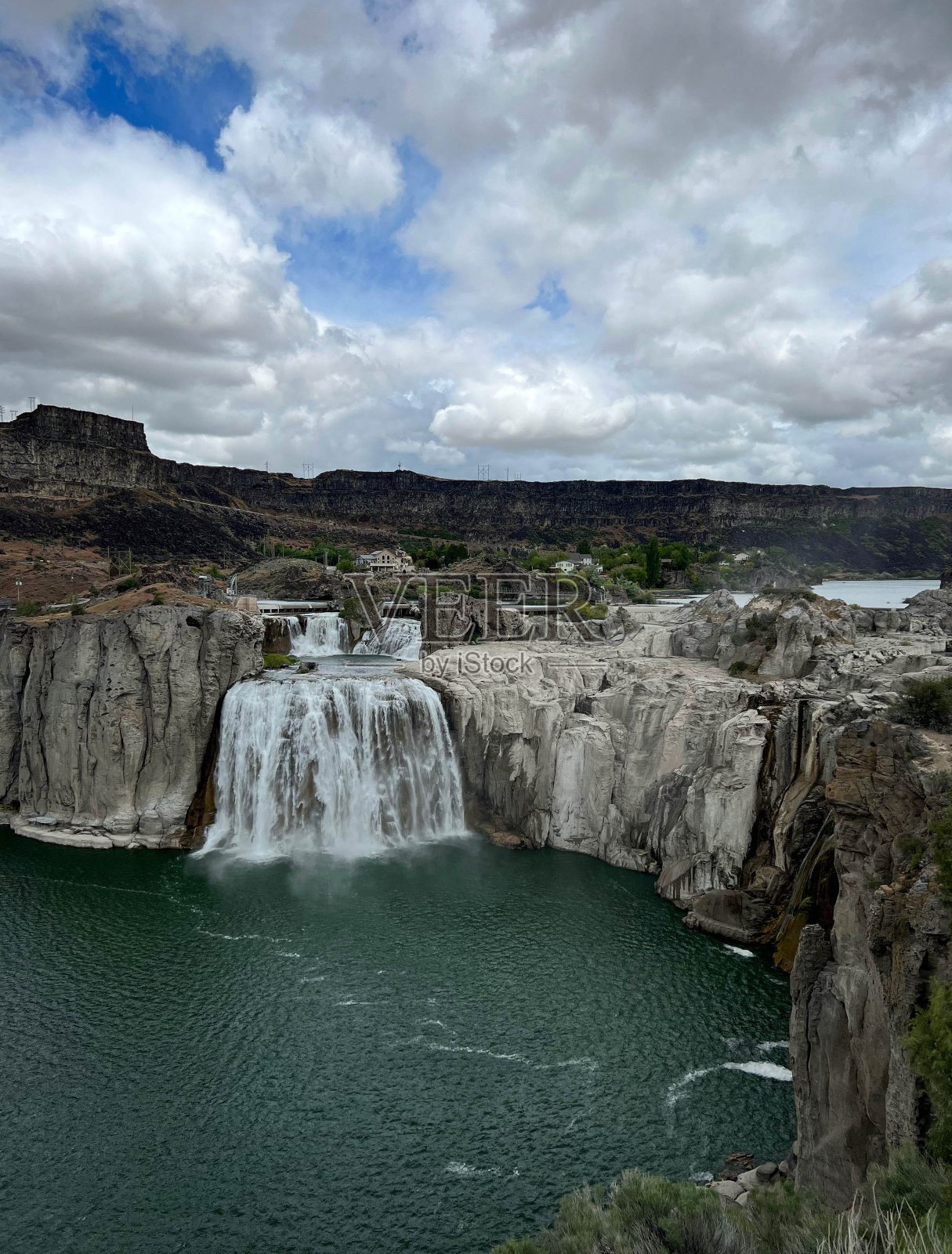 肖肖尼瀑布，ID照片摄影图片