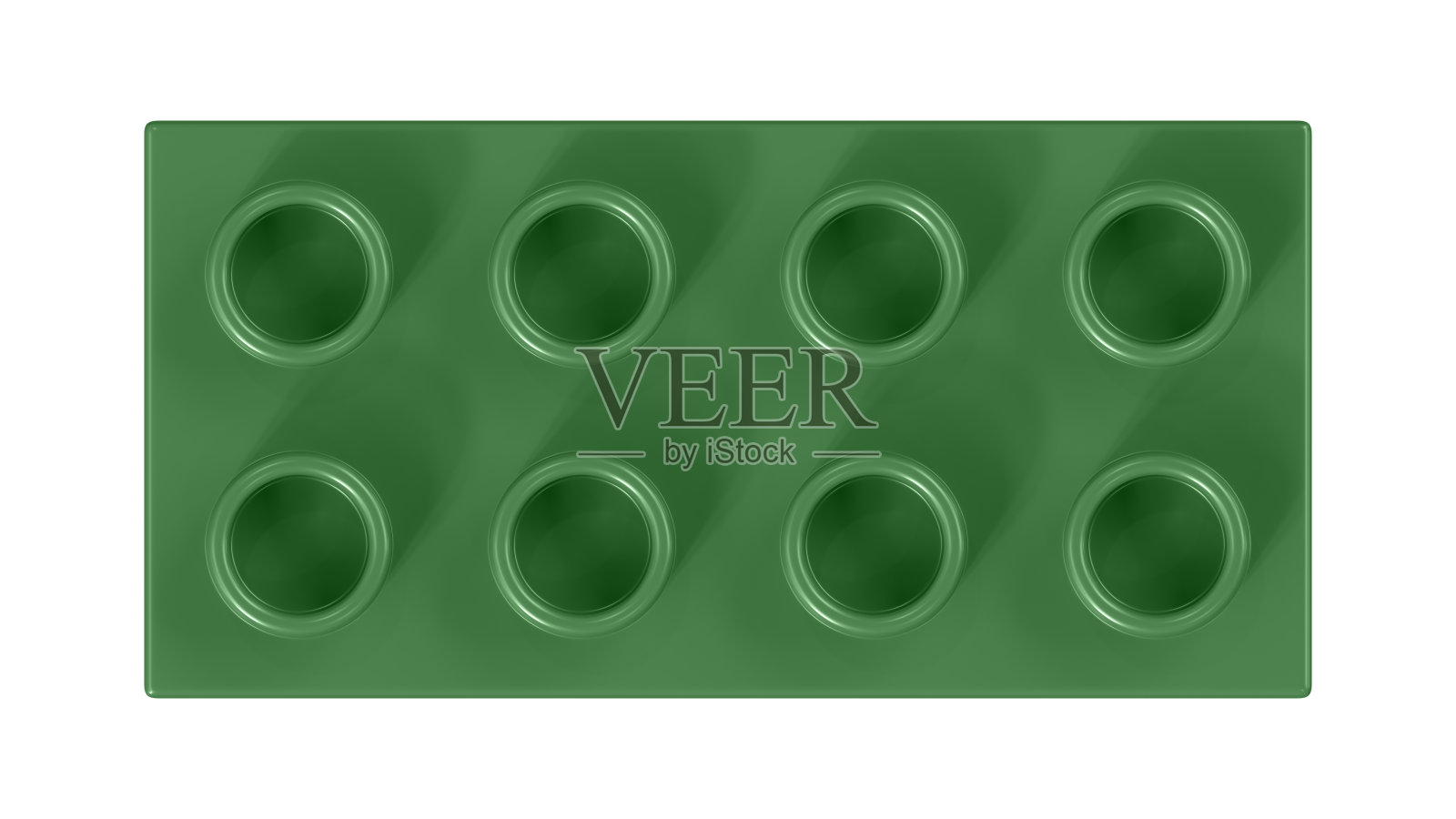 薄荷绿色玩具块孤立在白色背景。照片摄影图片