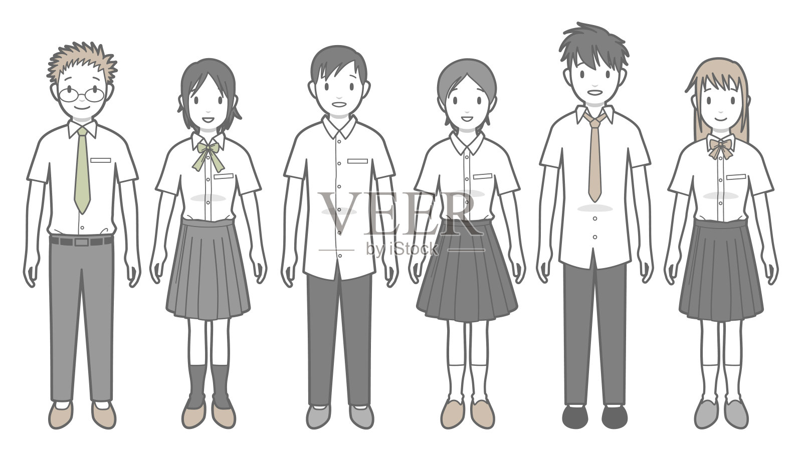 一个学生的矢量图插画图片素材