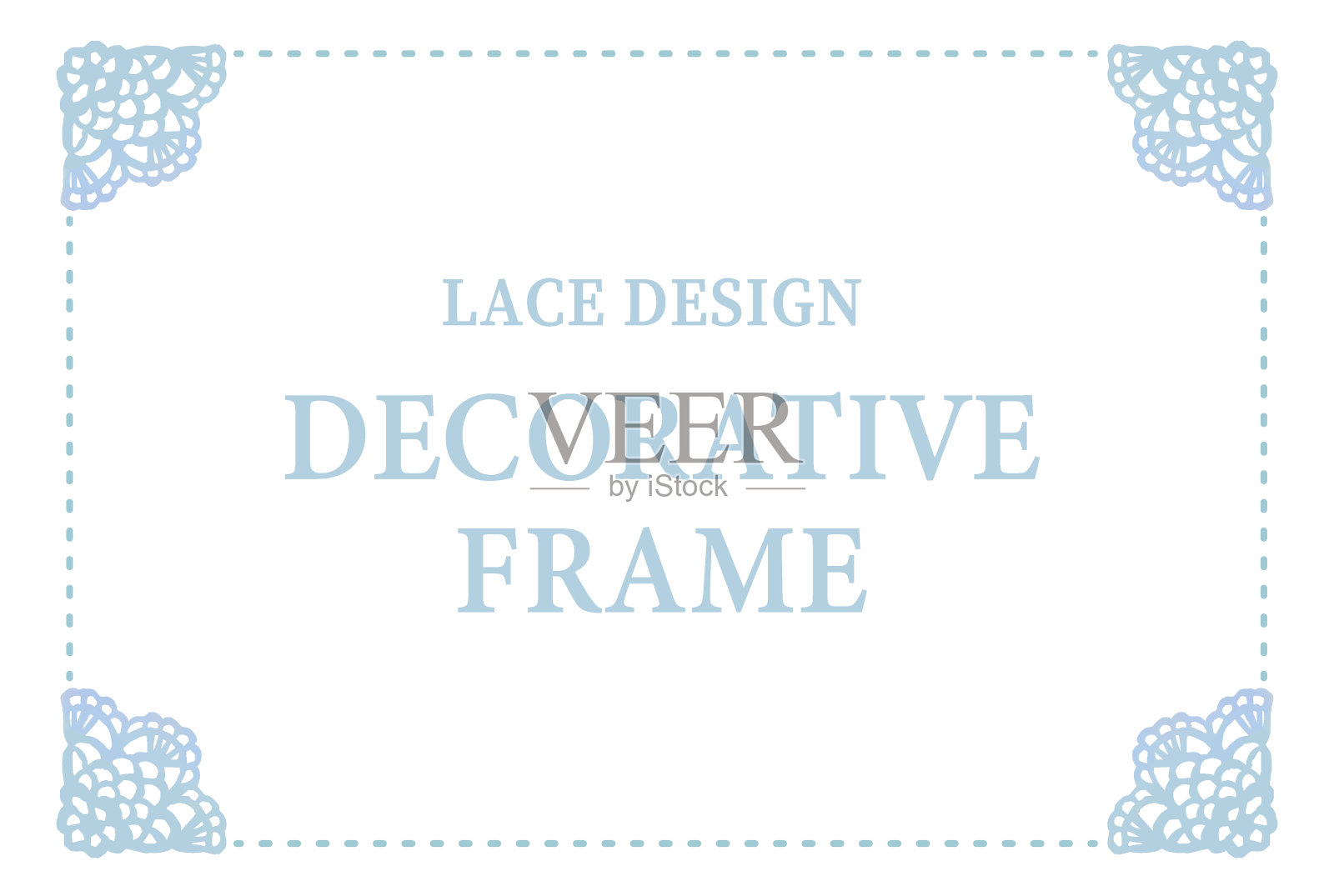 复古蕾丝框架。水彩。矢量插图。设计元素图片