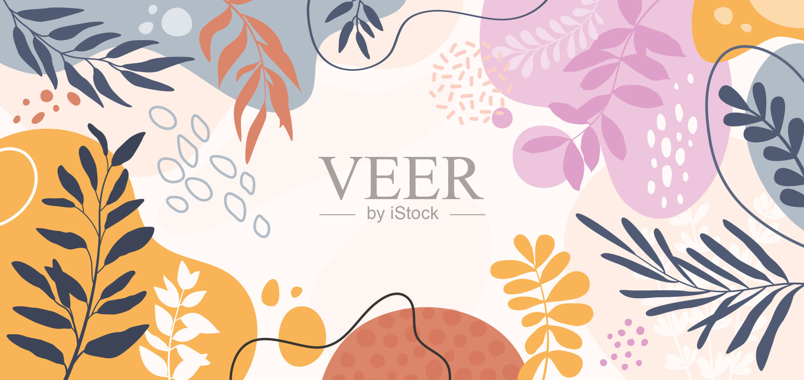 彩色抽象背景设计。插画图片素材