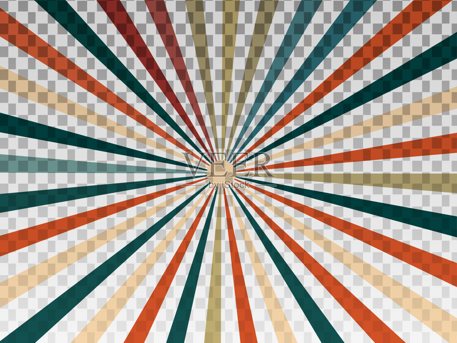 复古的星爆和日爆背景插画图片素材