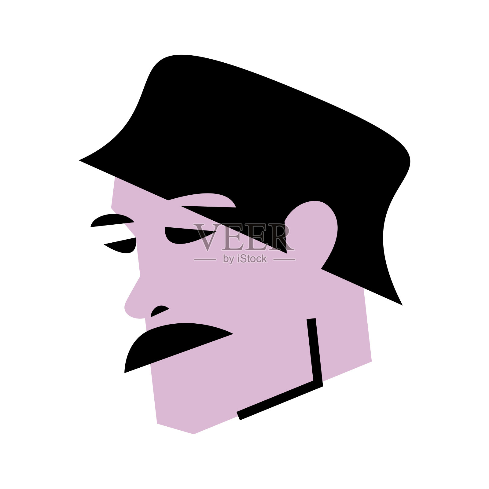 矢量悲伤的人在无与伦比的风格。可编辑的图片插画图片素材