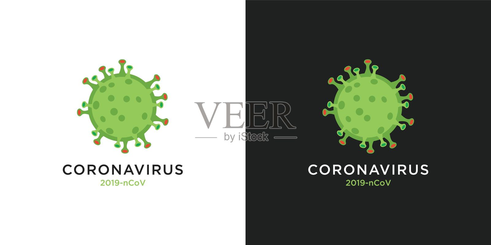 冠状病毒图标MERS-Cov(中东呼吸道冠状病毒综合征)，新冠状病毒(2019-nCoV)。预防病毒大流行的设计概念。设计元素图片