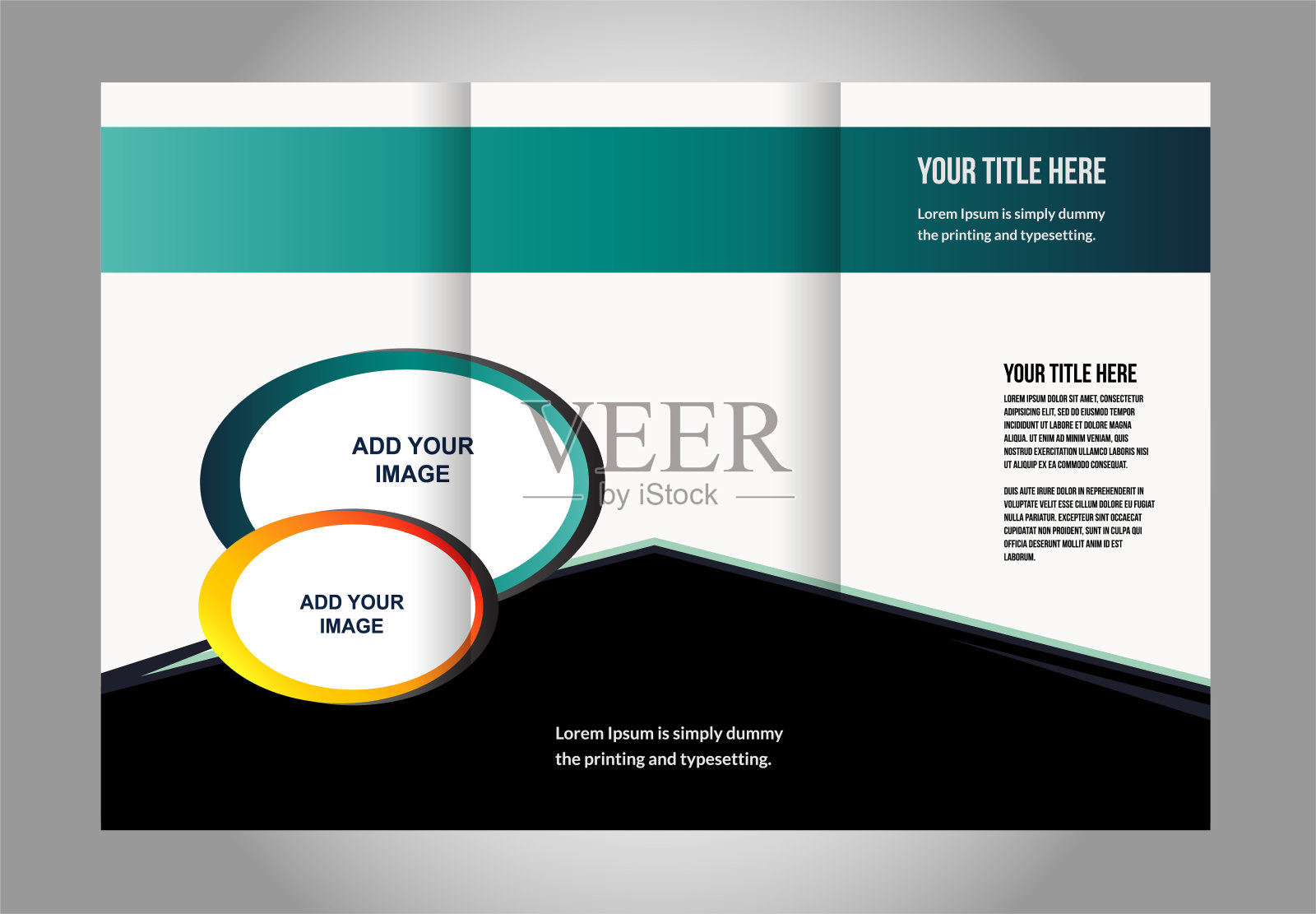 自定义三折小册子模板伟大的无论是内部或外部的小册子。设计模板素材