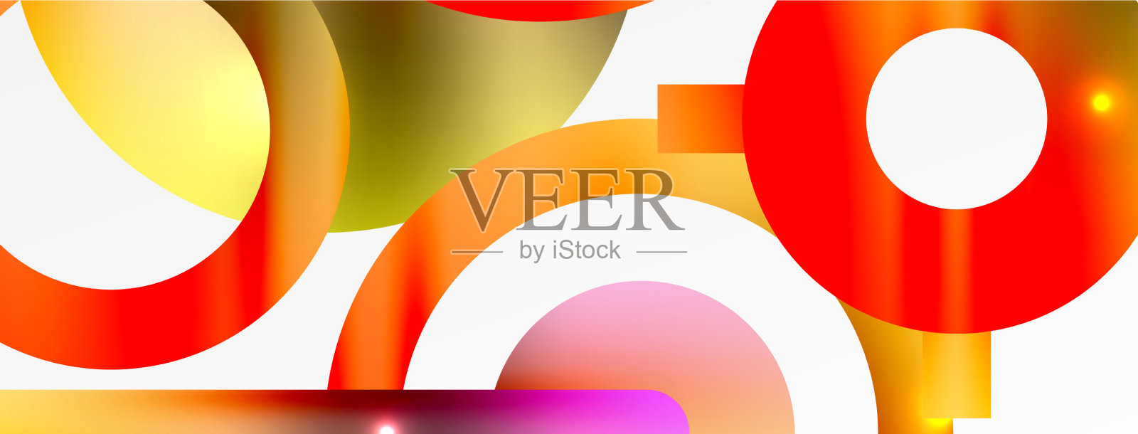 圆形构图抽象背景新潮插画图片素材